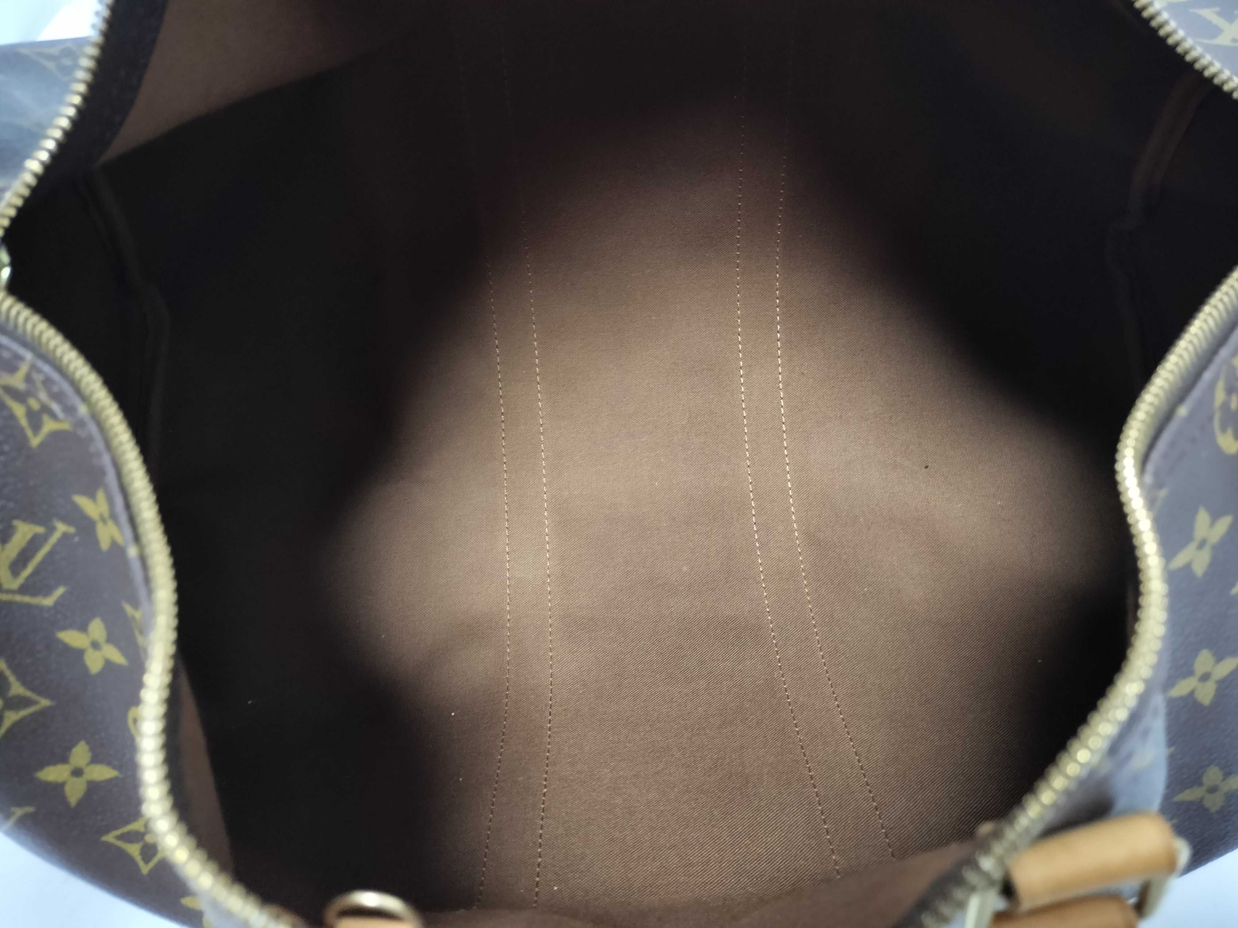 Monogram LOUIS_VUITTON M41428 Keepall 45 SP0936 Boston bag with padlock, name tag, and handle strap. — view 11