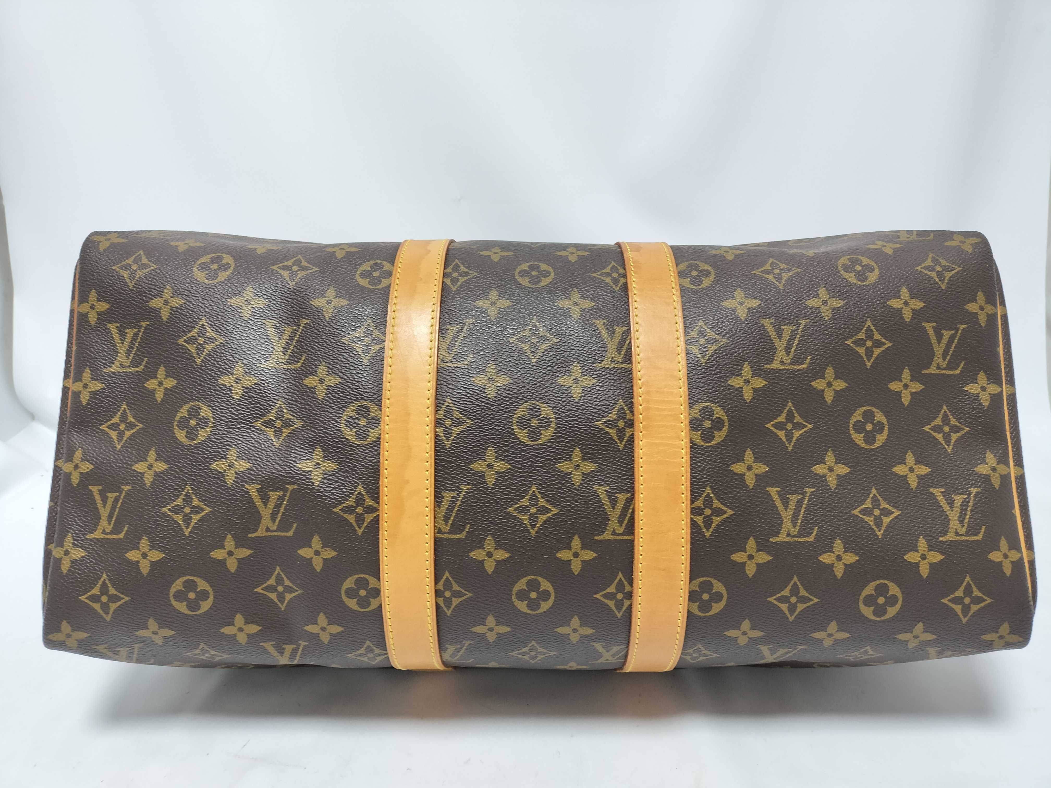 Monogram LOUIS_VUITTON M41428 Keepall 45 SP0936 Boston bag with padlock, name tag, and handle strap. — view 5