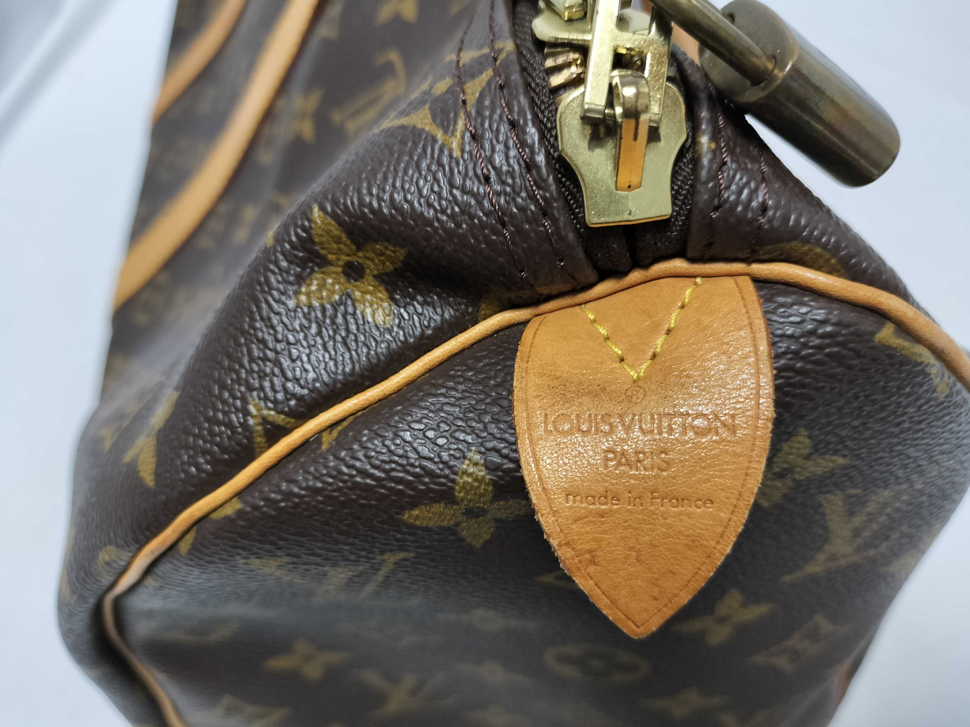 Monogram LOUIS_VUITTON M41428 Keepall 45 SP0936 Boston bag with padlock, name tag, and handle strap. — view 7