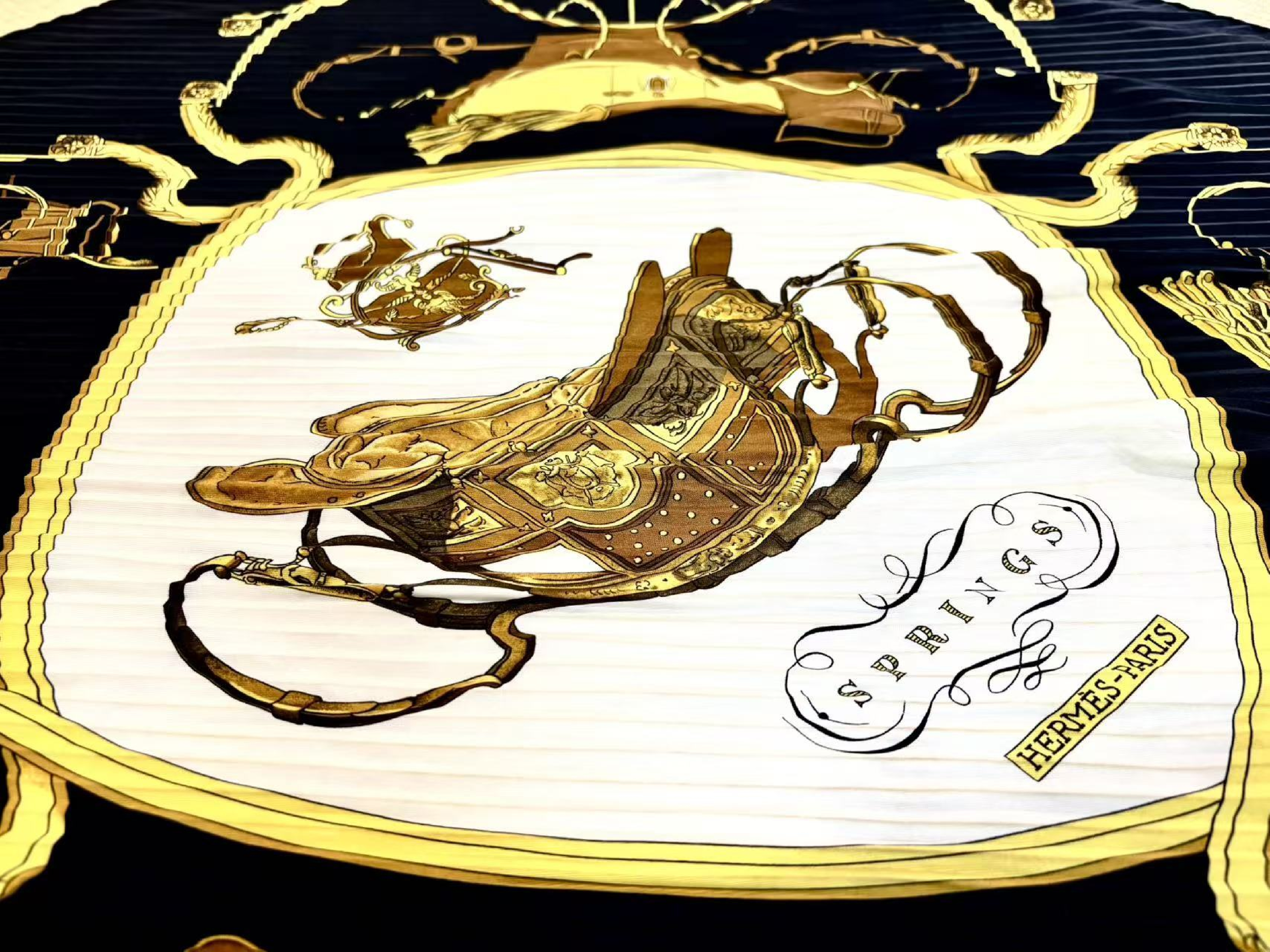 Carre Hermes Pleated Carre Scarf Other Accessories — view 3
