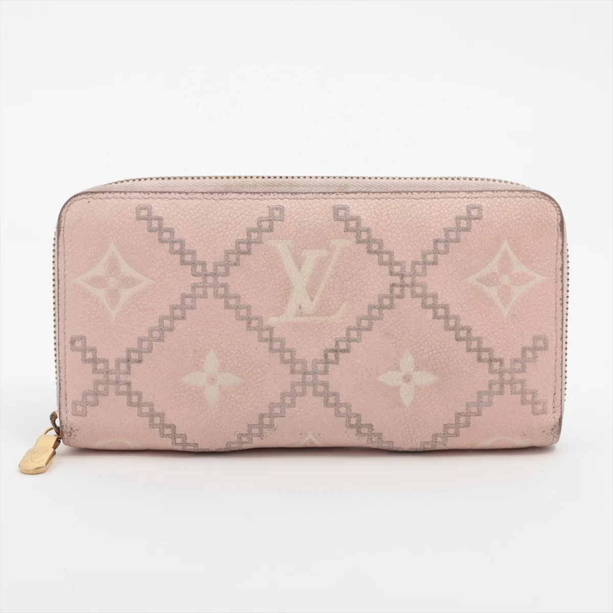 Monogram Empreinte Broderie Zippy Wallet M81138 Pink Round Zip Wallet (RFID detected)