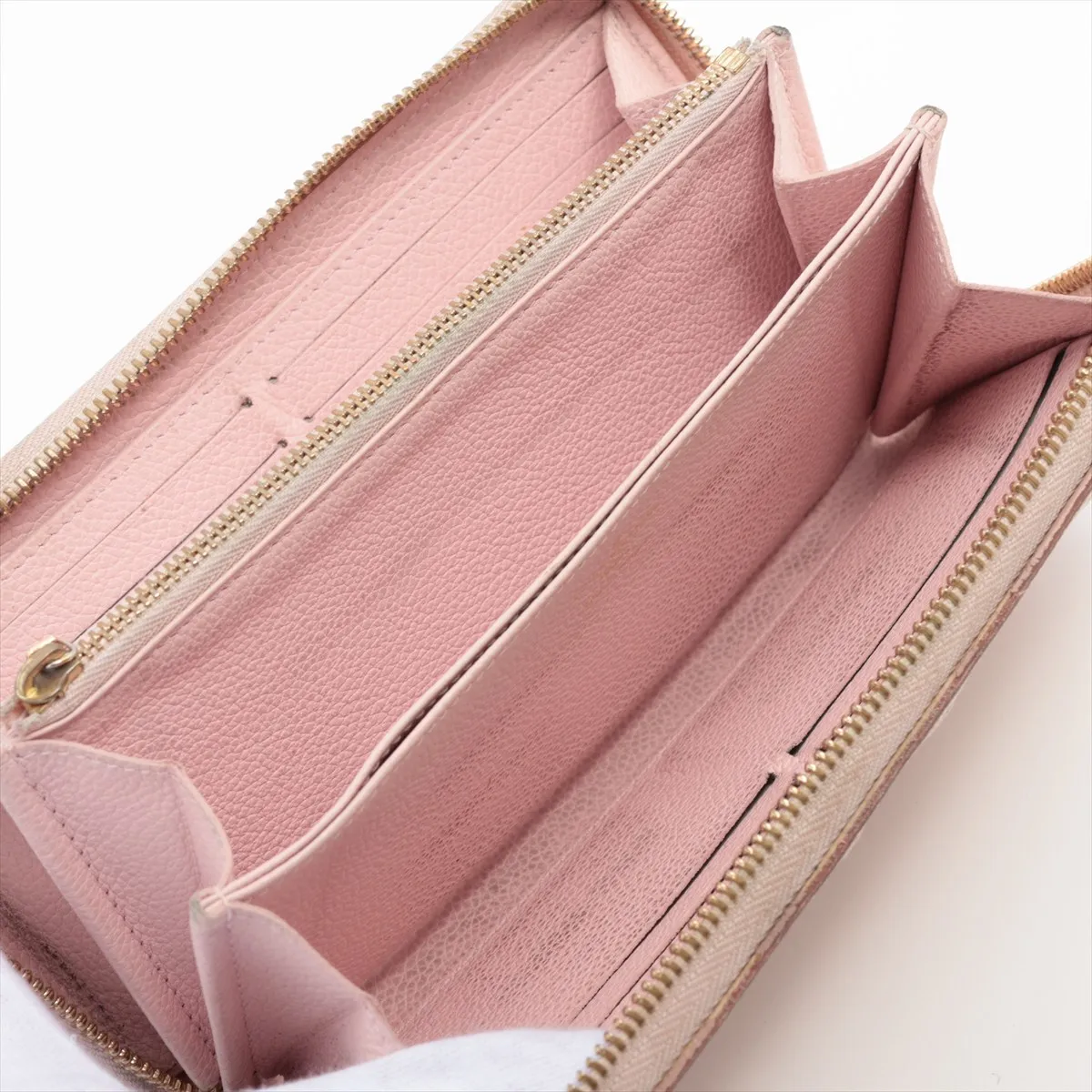 Monogram Empreinte Broderie Zippy Wallet M81138 Pink Round Zip Wallet (RFID detected) — view 3