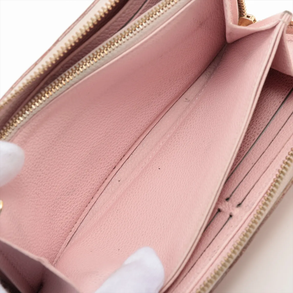 Monogram Empreinte Broderie Zippy Wallet M81138 Pink Round Zip Wallet (RFID detected) — view 6