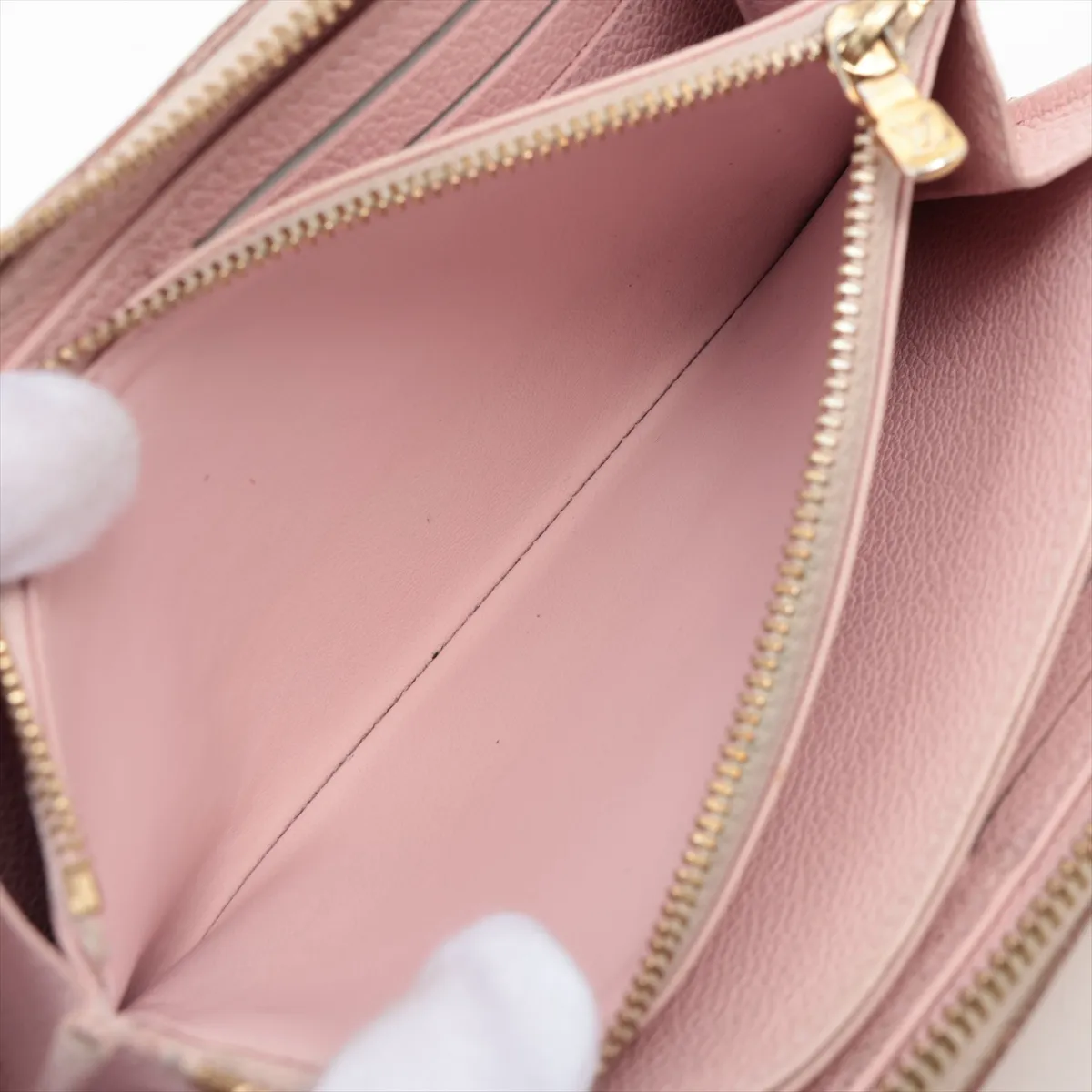 Monogram Empreinte Broderie Zippy Wallet M81138 Pink Round Zip Wallet (RFID detected) — view 10