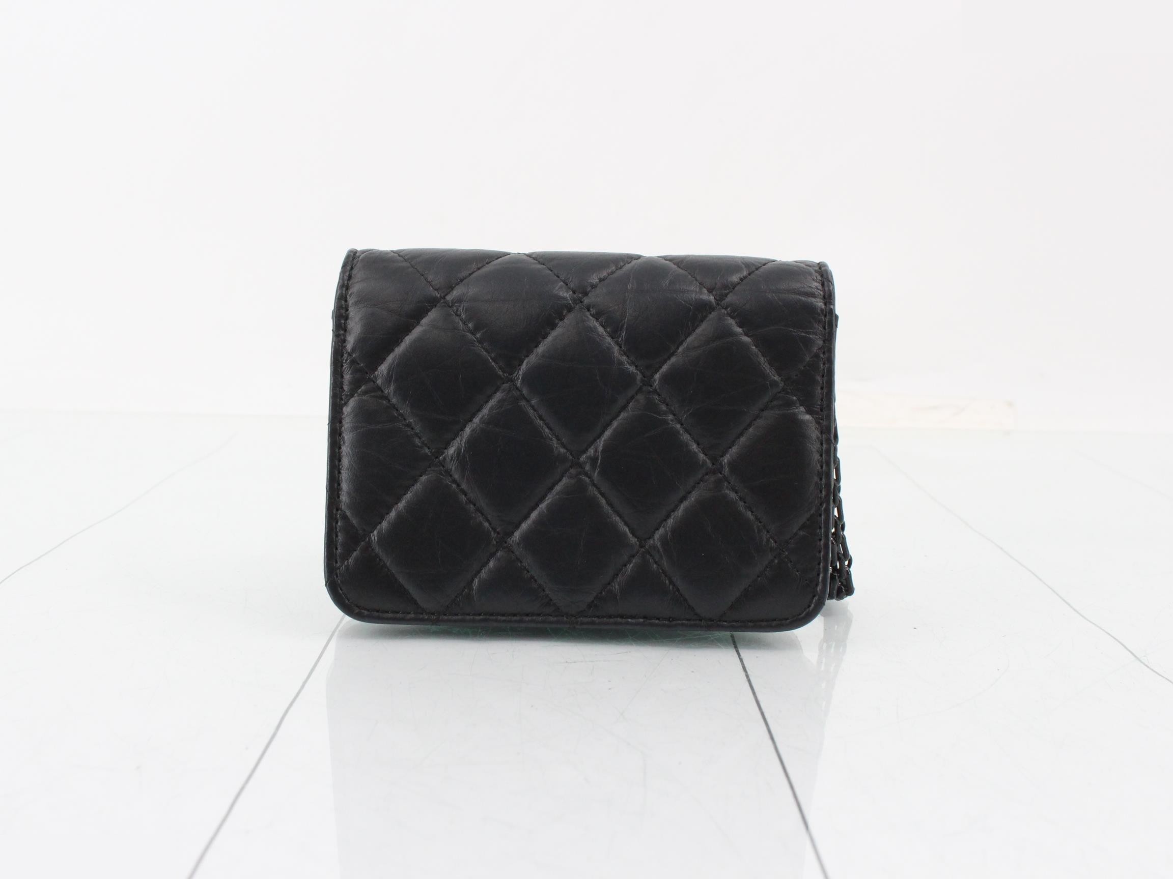 2.55 So Black Vintage Calf Chain Mini Shoulder Bag — view 2