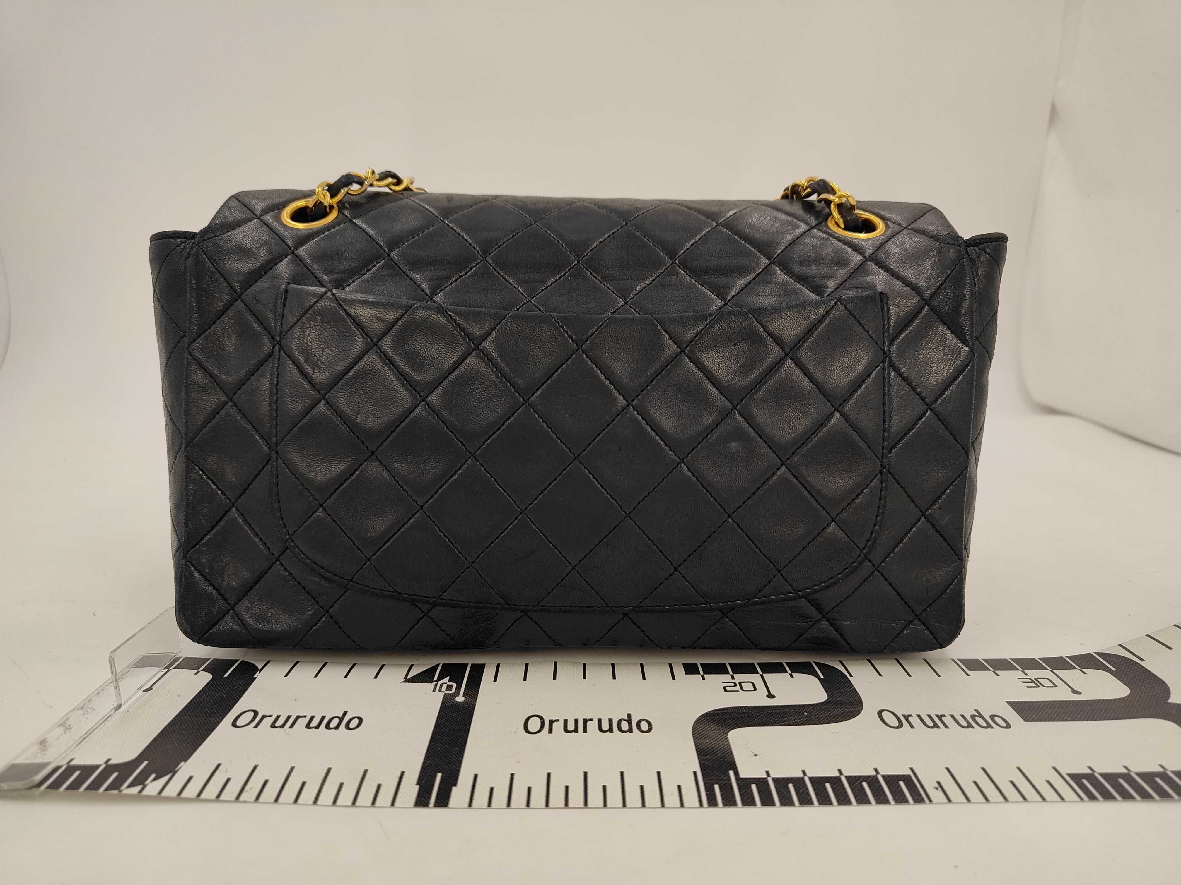 1377448 Matelassé Lambskin Chain Shoulder Bag, Single Flap, Turnlock, Black, with Pouch. — view 2