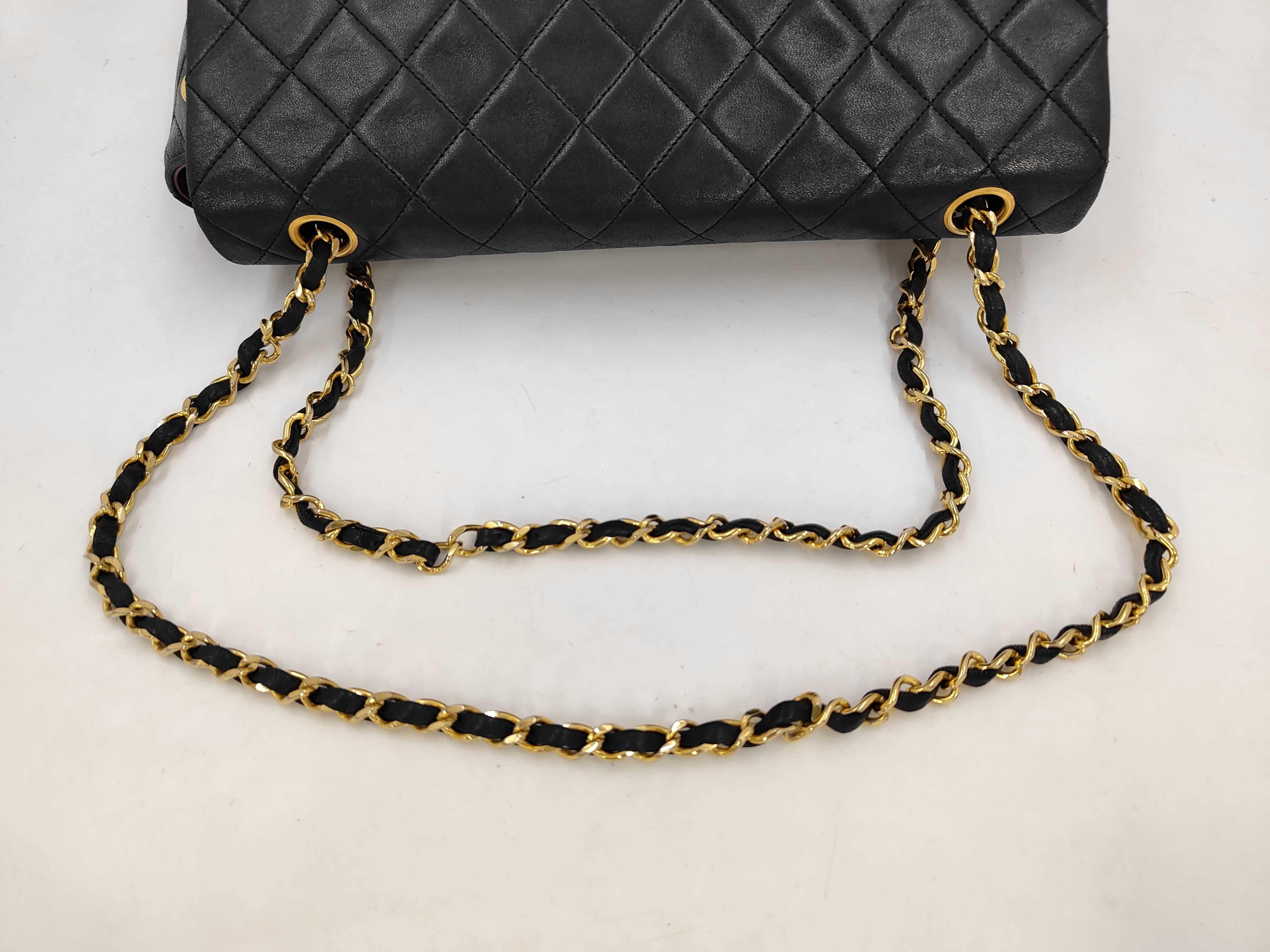 1377448 Matelassé Lambskin Chain Shoulder Bag, Single Flap, Turnlock, Black, with Pouch. — view 5