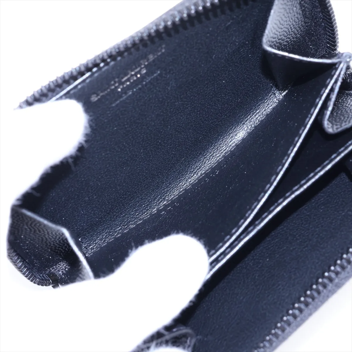 Logo MRT535411 Leather Coin Case, Black — view 4