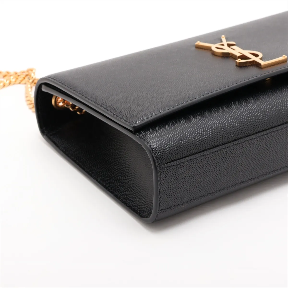 Classic Kate Leather Chain Shoulder Bag, Black 364021 — view 4
