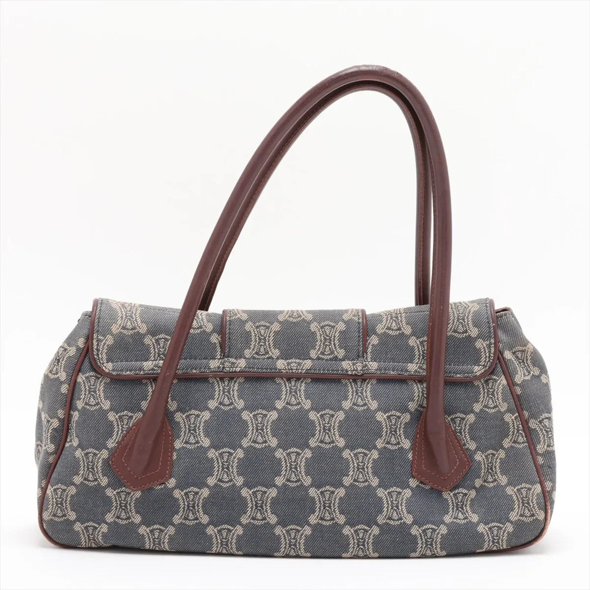 Paris Macadam Denim x Leather Shoulder Bag, Blue — view 2