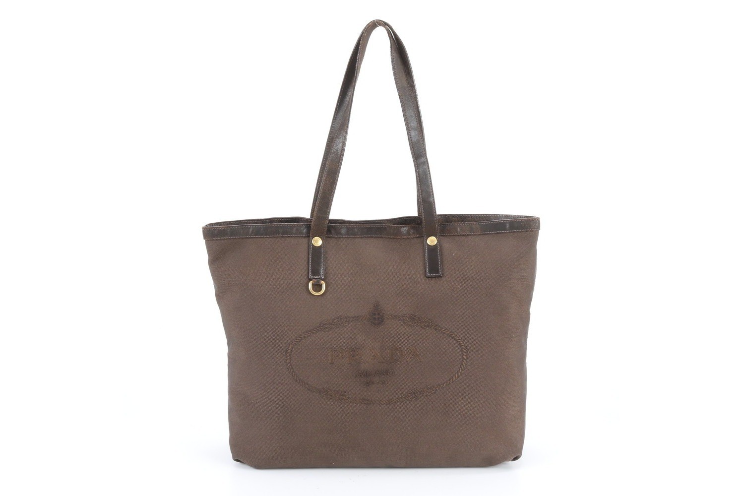 Jacquard Logo BN1792 Leather Canvas Tote Bag
