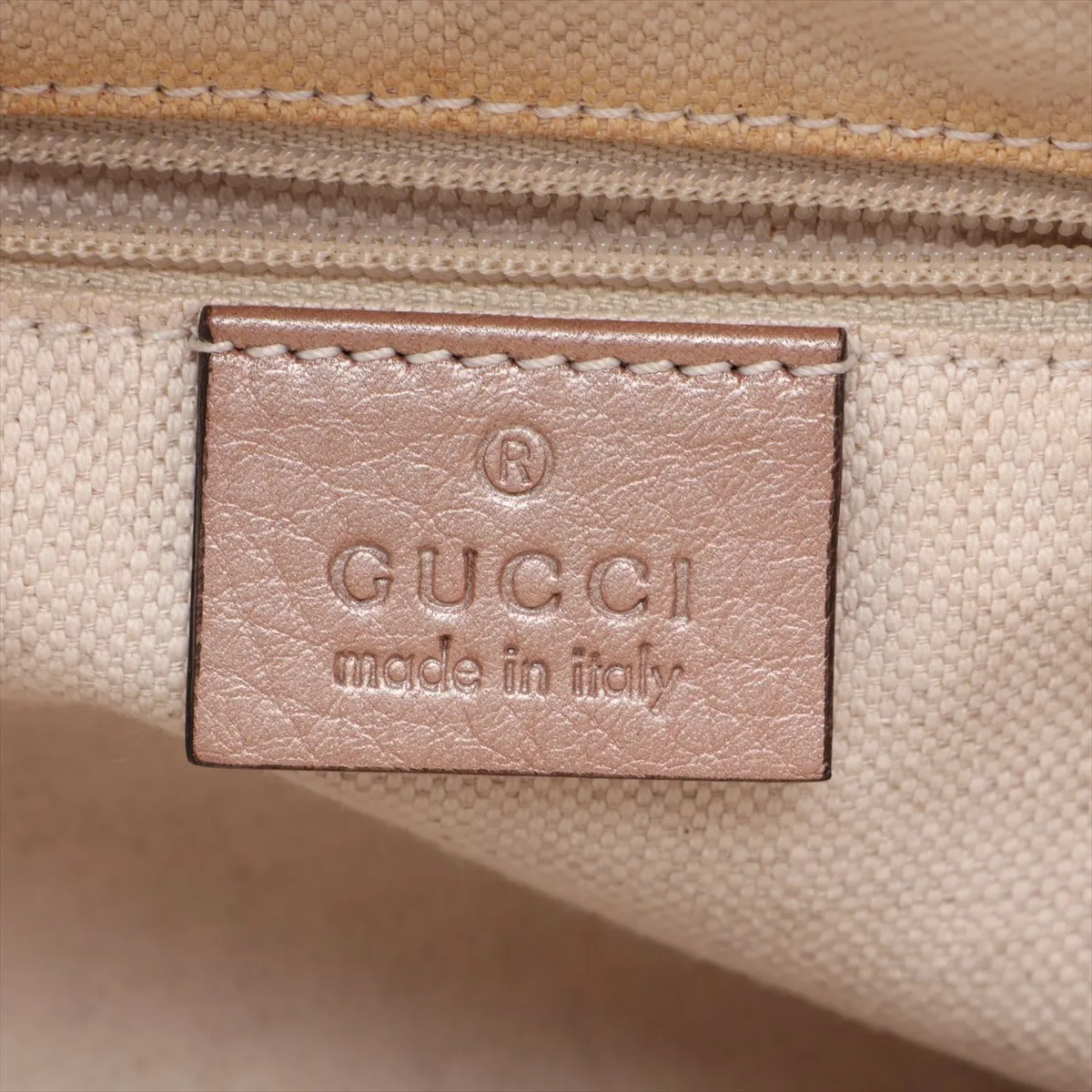247902 Leather Handbag Beige — view 11