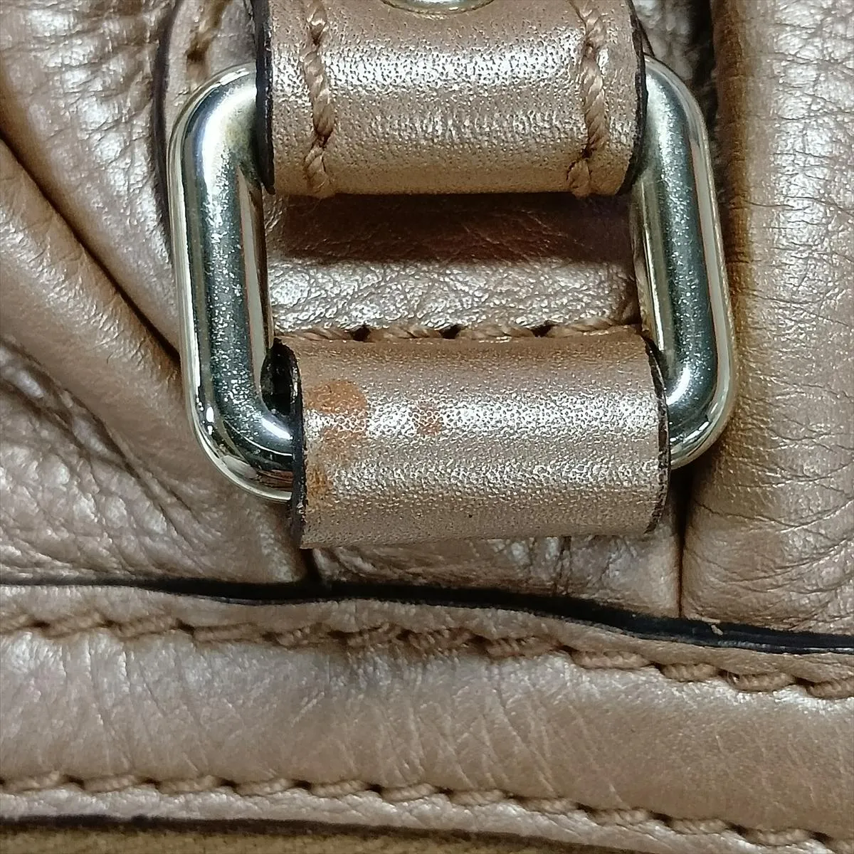 247902 Leather Handbag Beige — view 15