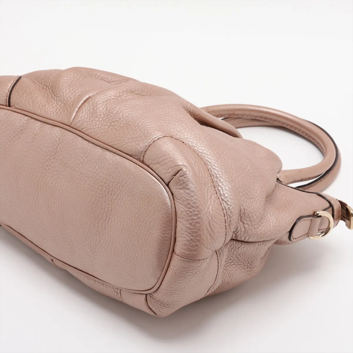 247902 Leather Handbag Beige — view 3