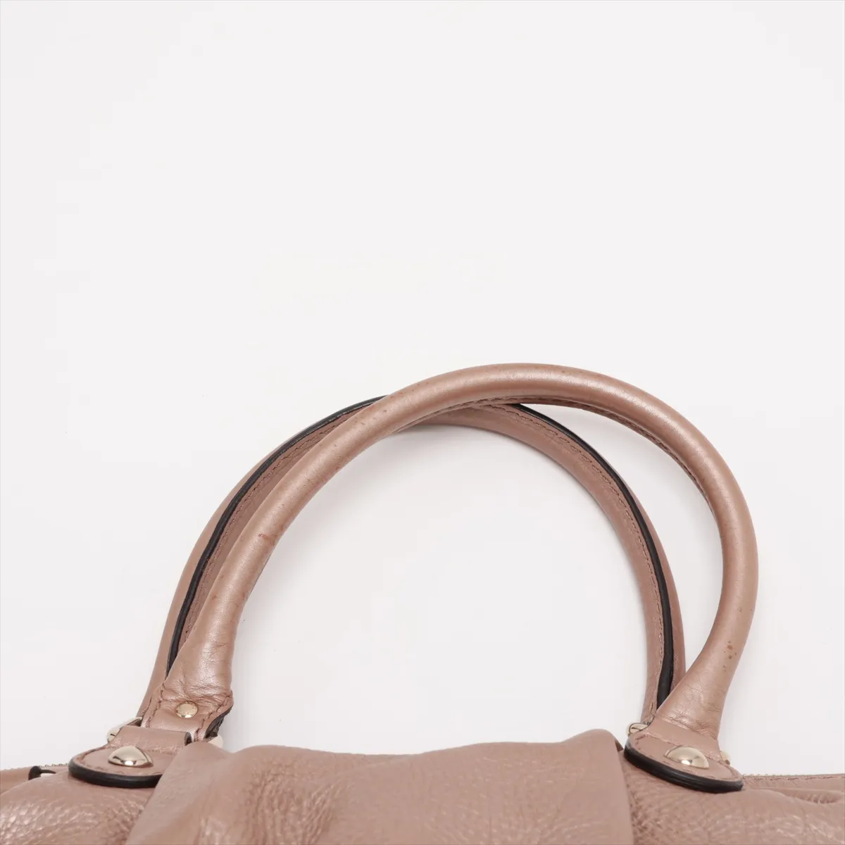 247902 Leather Handbag Beige — view 6