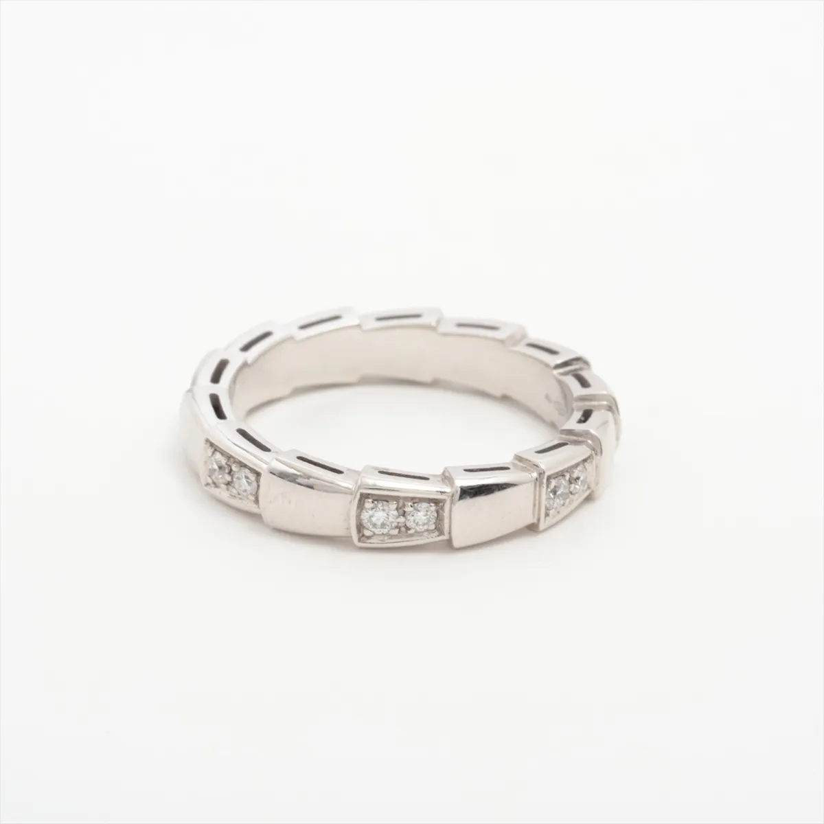 Bulgari Serpenti Viper Band Diamond Ring 750(WG) 4.8g 51 AAK003 — view 2