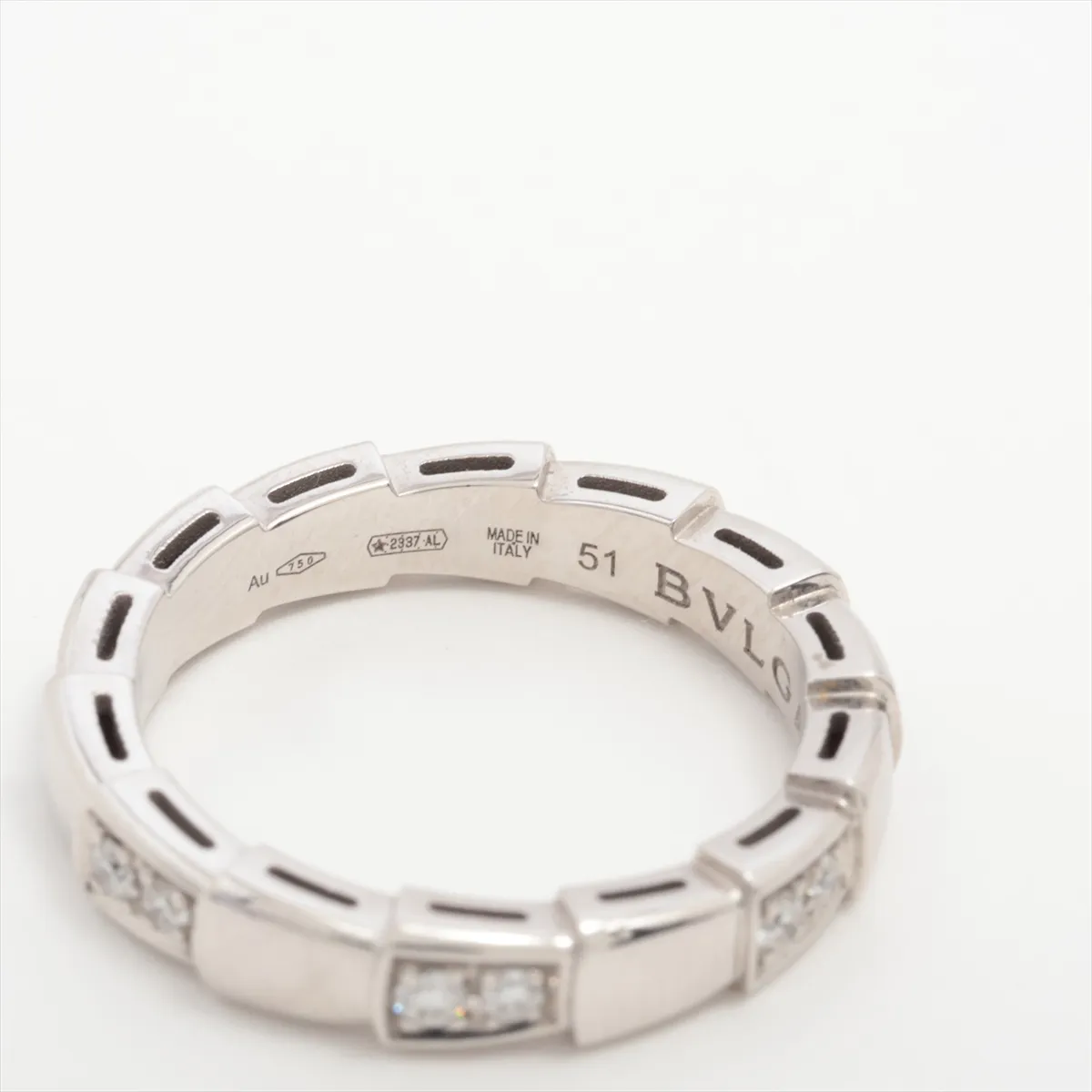 Bulgari Serpenti Viper Band Diamond Ring 750(WG) 4.8g 51 AAK003 — view 3