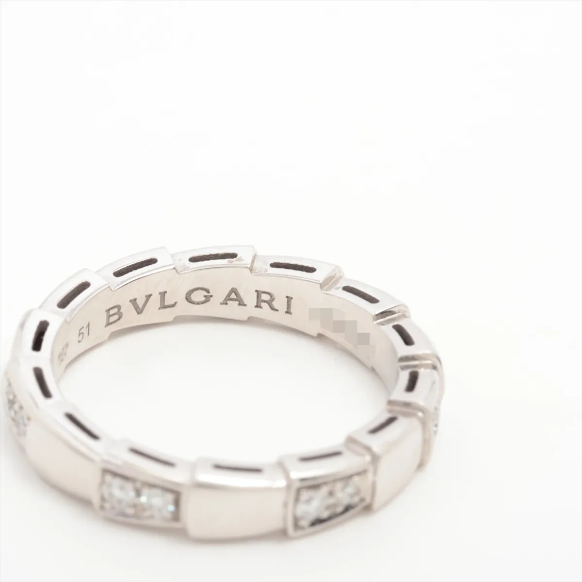 Bulgari Serpenti Viper Band Diamond Ring 750(WG) 4.8g 51 AAK003 — view 4
