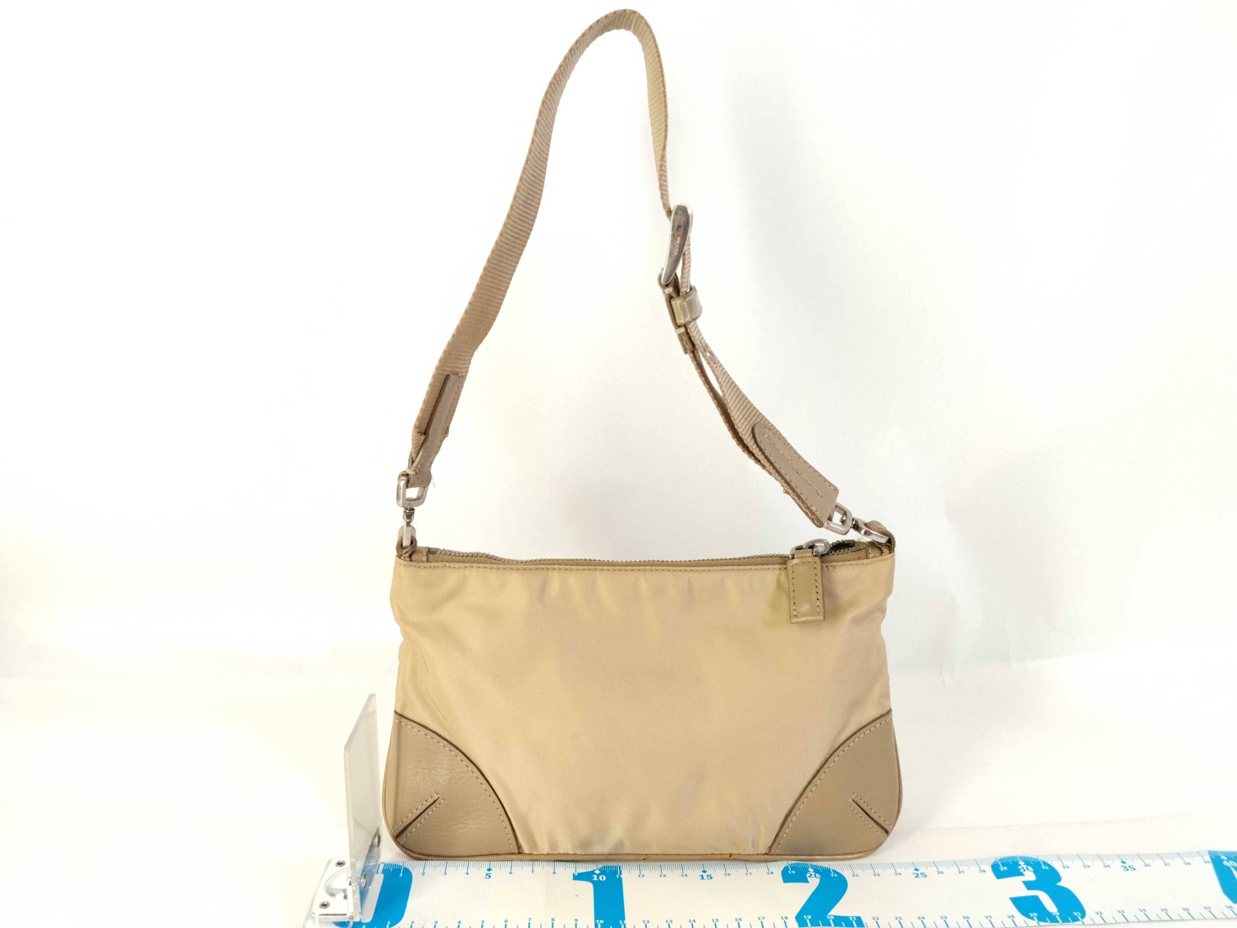 Nylon Shoulder Bag with Triangle Logo — view 2
