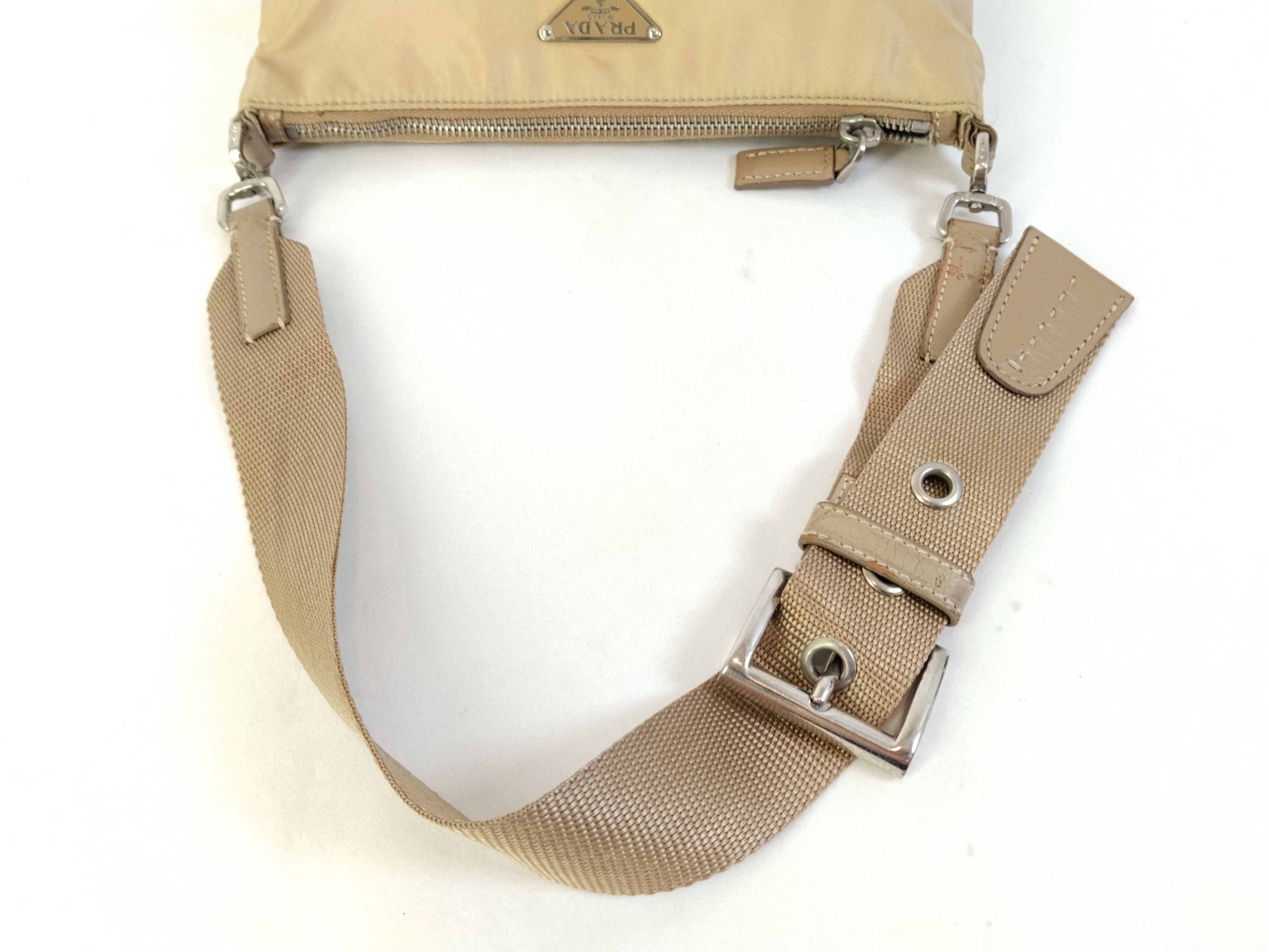 Nylon Shoulder Bag with Triangle Logo — view 3
