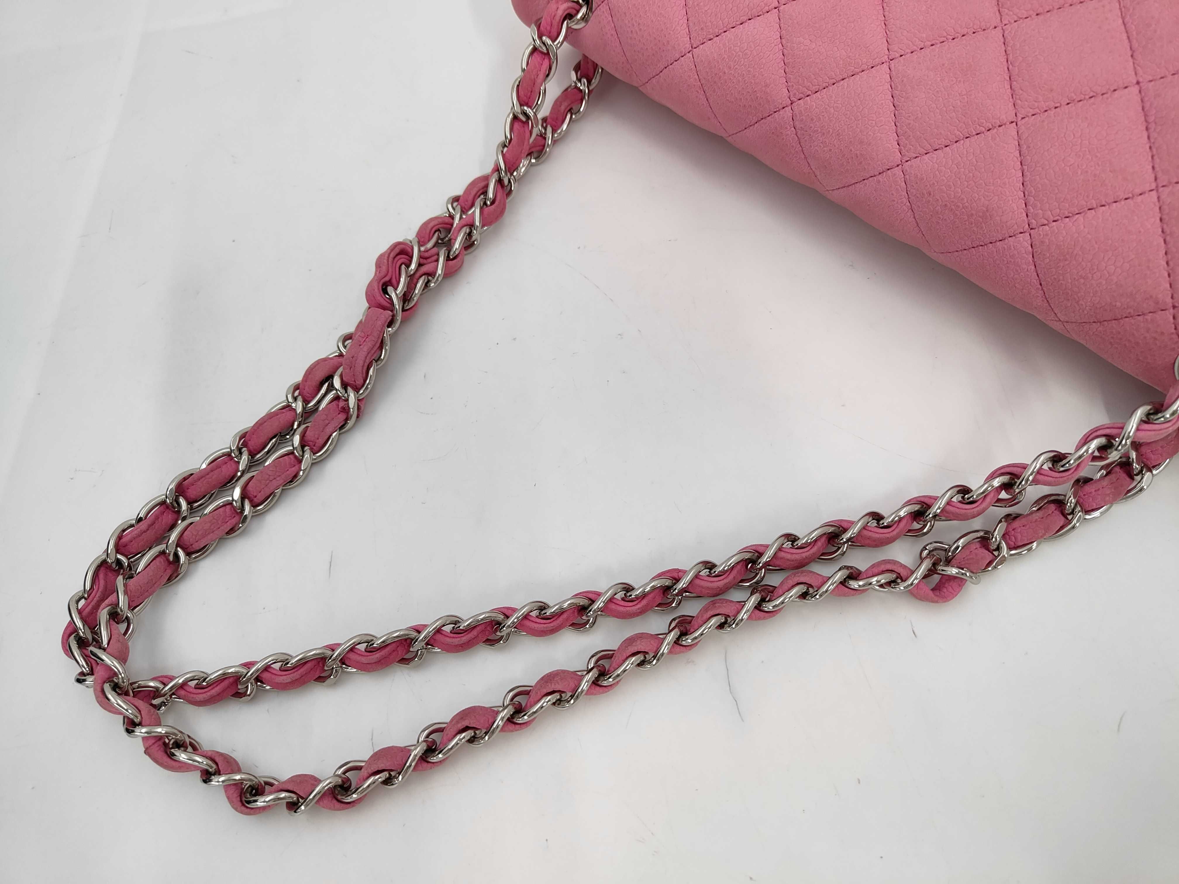 Matelassé Chain Shoulder Bag, Turnlock, Pink Shoulder Bag — view 4