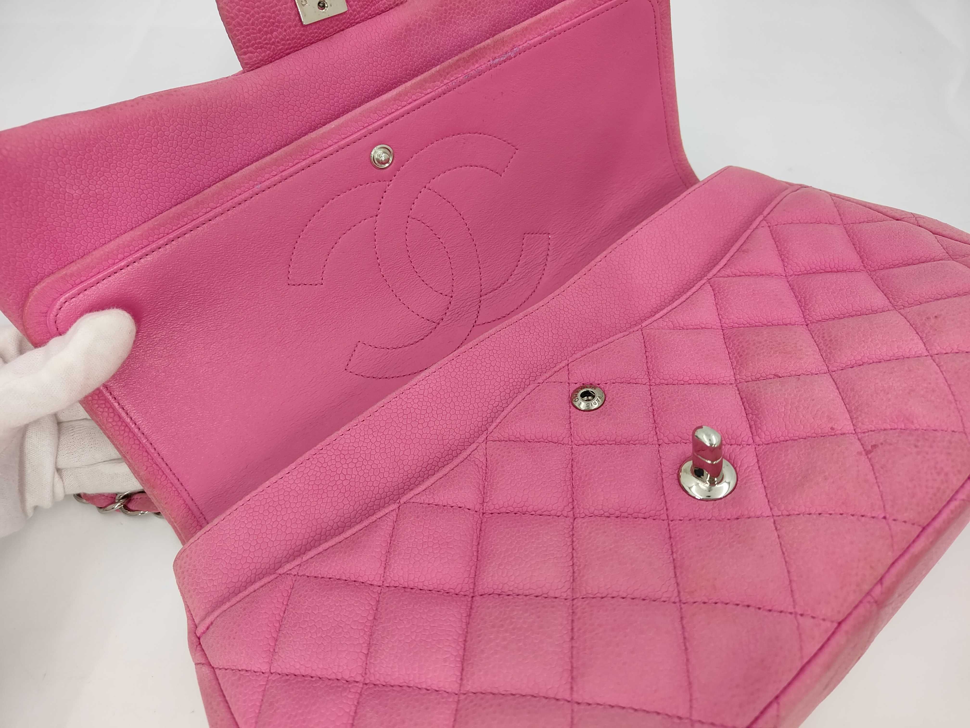 Matelassé Chain Shoulder Bag, Turnlock, Pink Shoulder Bag — view 8