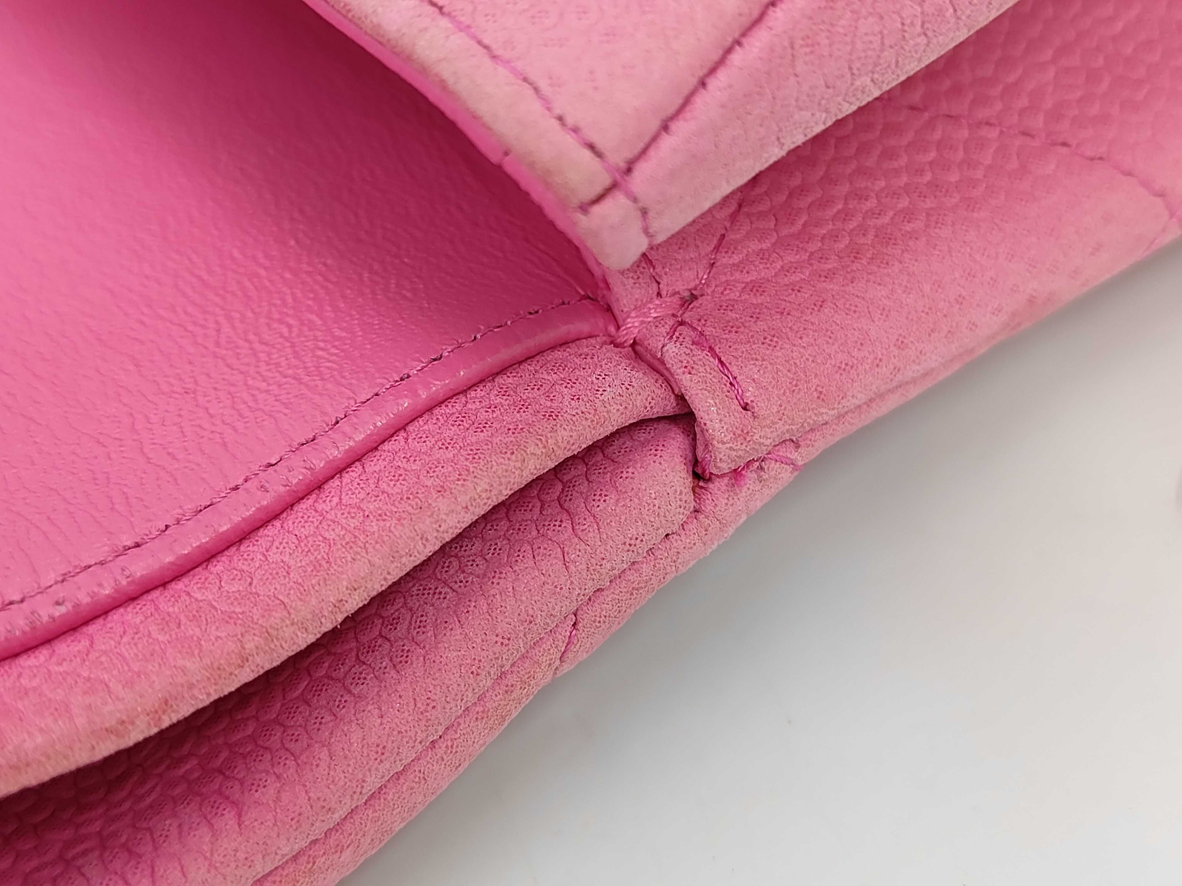 Matelassé Chain Shoulder Bag, Turnlock, Pink Shoulder Bag — view 9