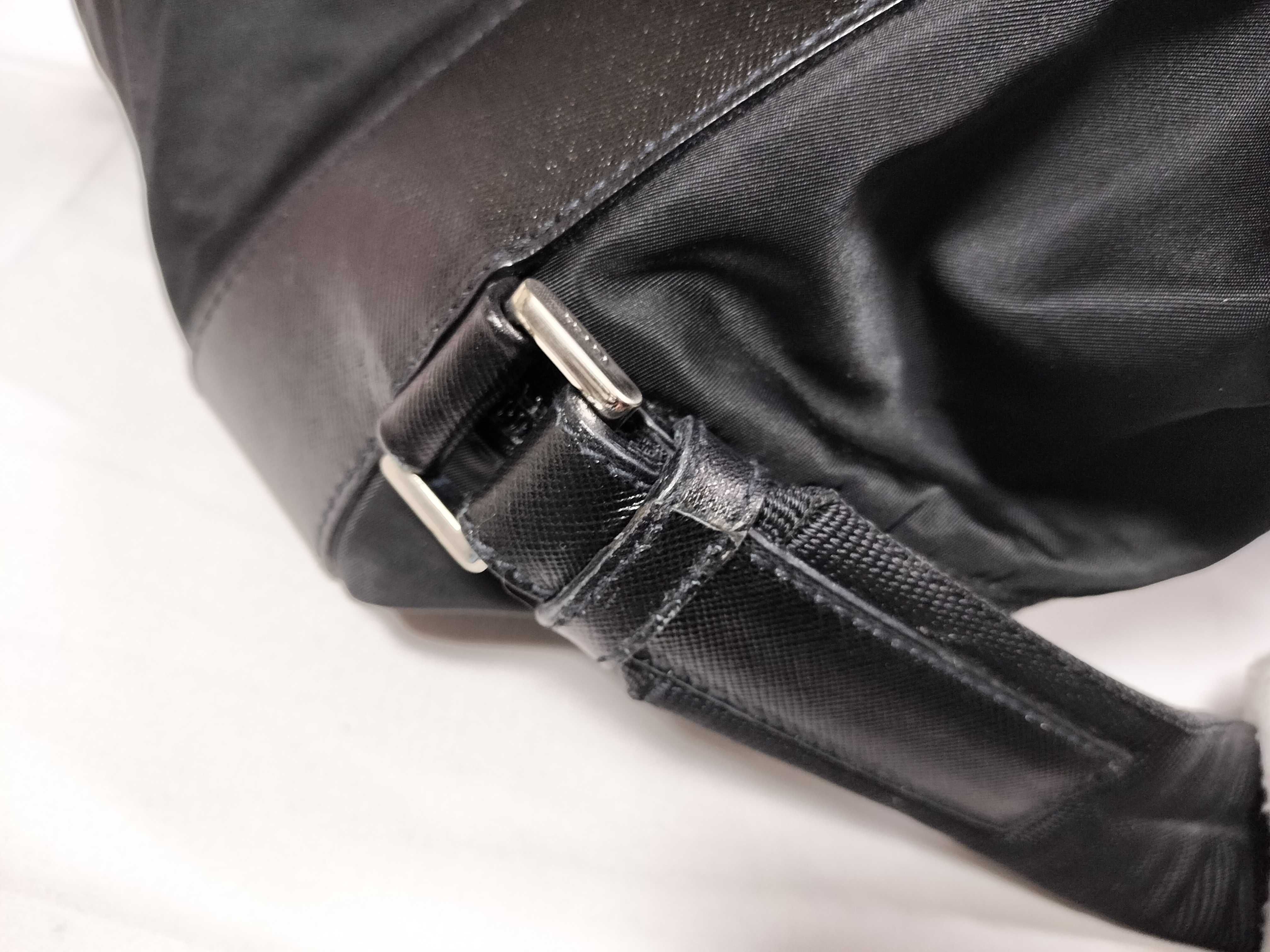Nylon Boston Bag, Black — view 7