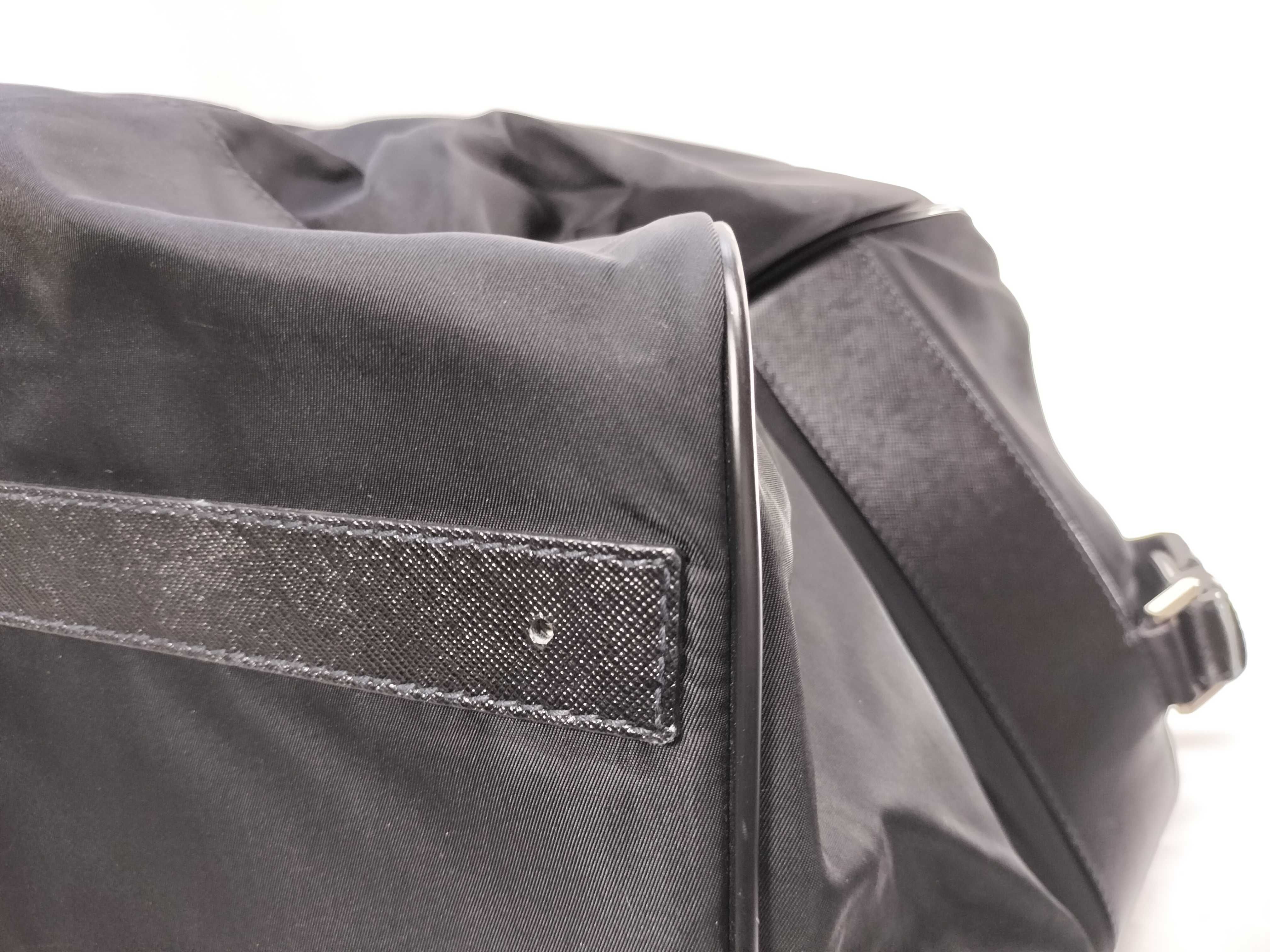 Nylon Boston Bag, Black — view 9
