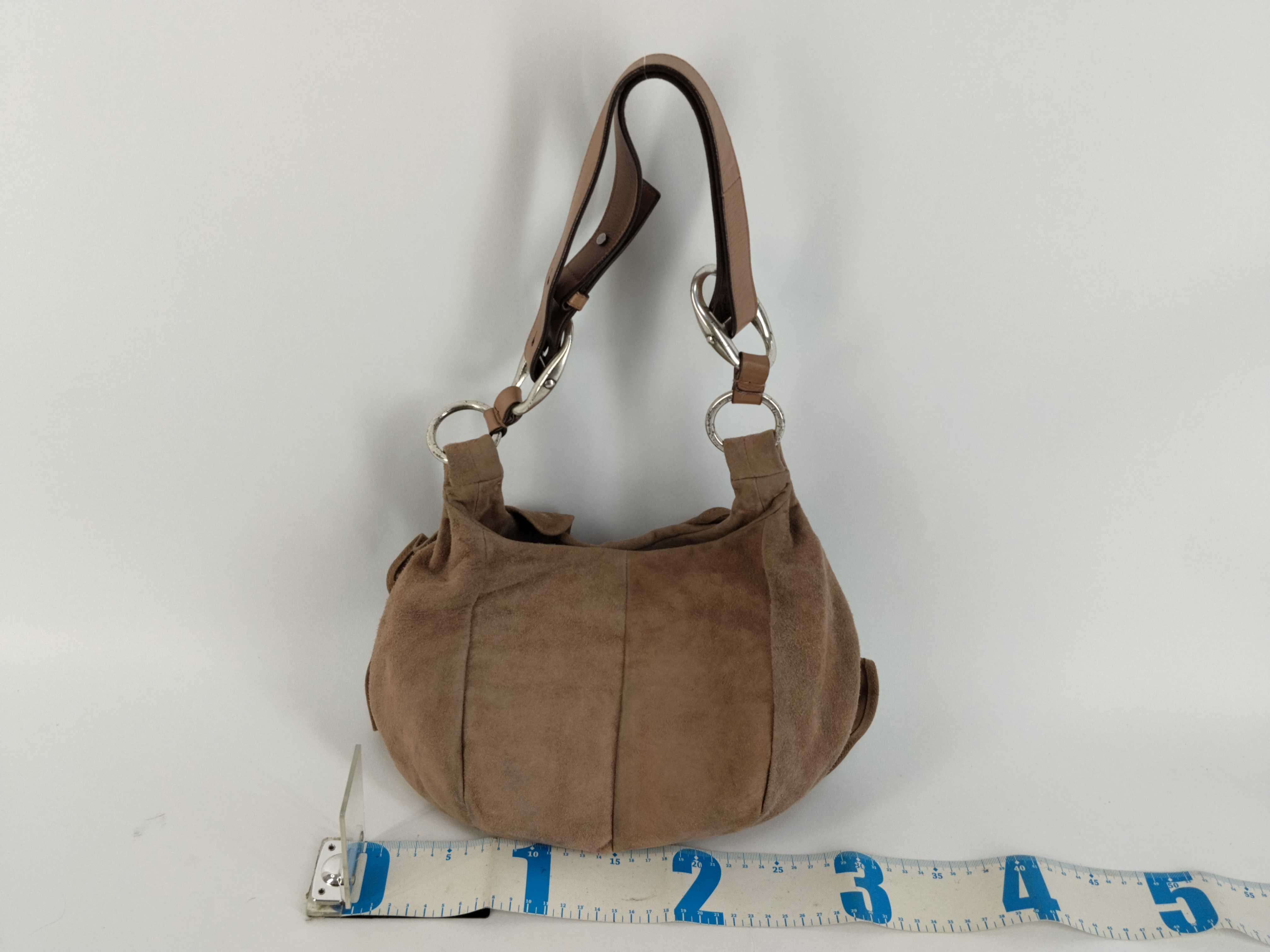 Rive Gauche (Tom Ford era) Suede Rose One-Shoulder Bag Handbag — view 2