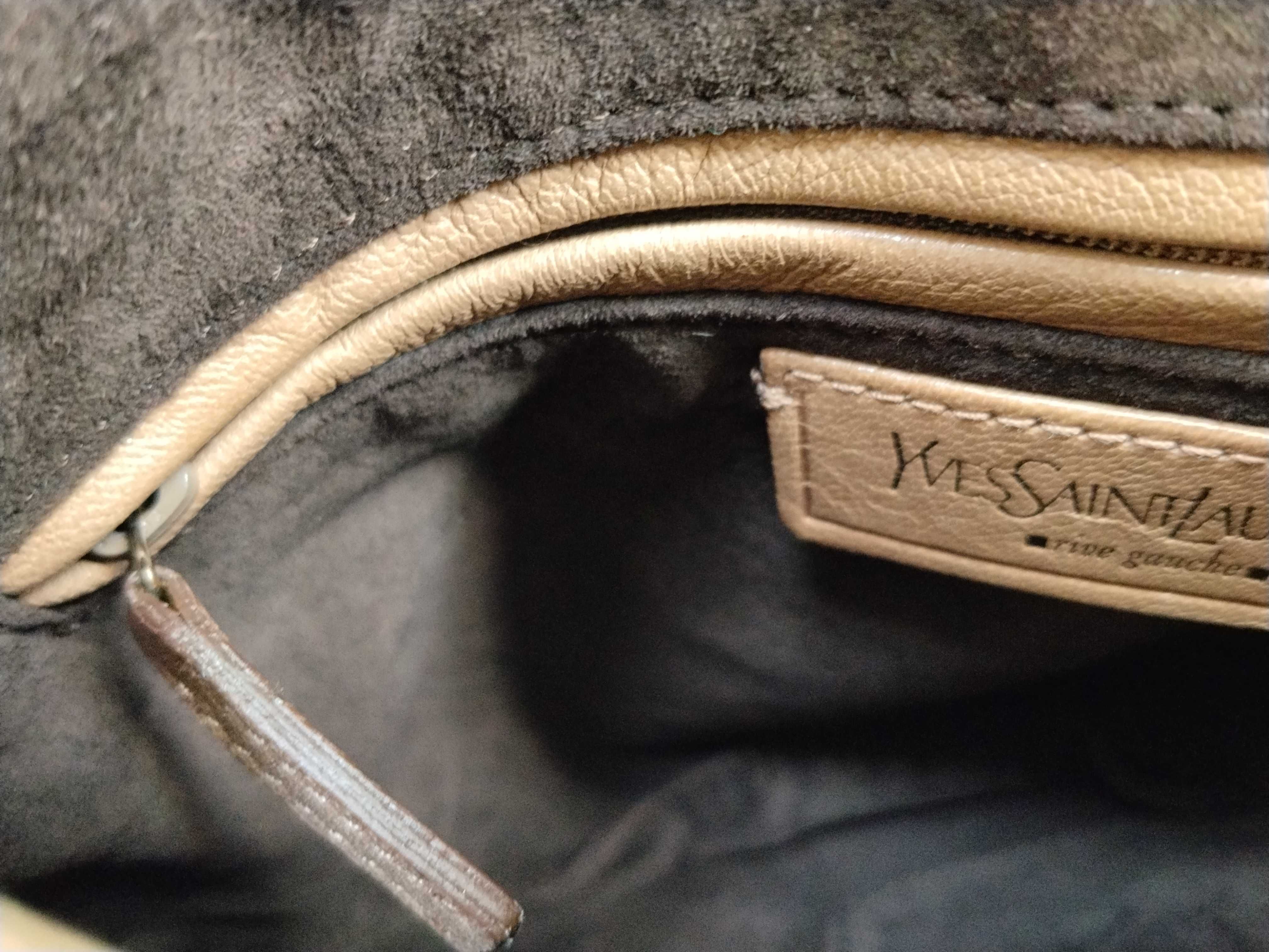 Rive Gauche (Tom Ford era) Suede Rose One-Shoulder Bag Handbag — view 13