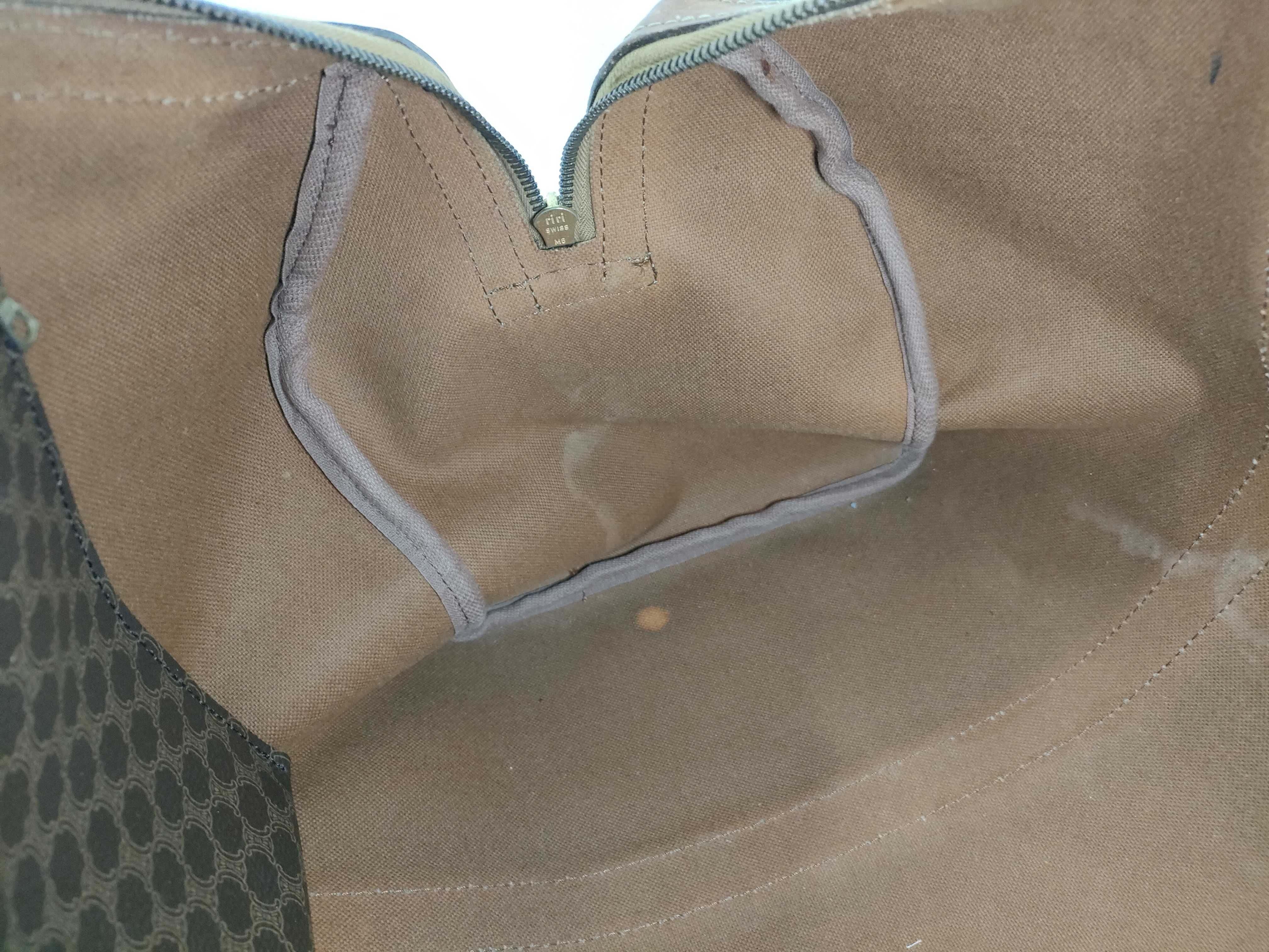 Boston Bag, Celine Macadam Triomphe Boston Bag, Large Capacity, Leather & PVC Boston Bag — view 11