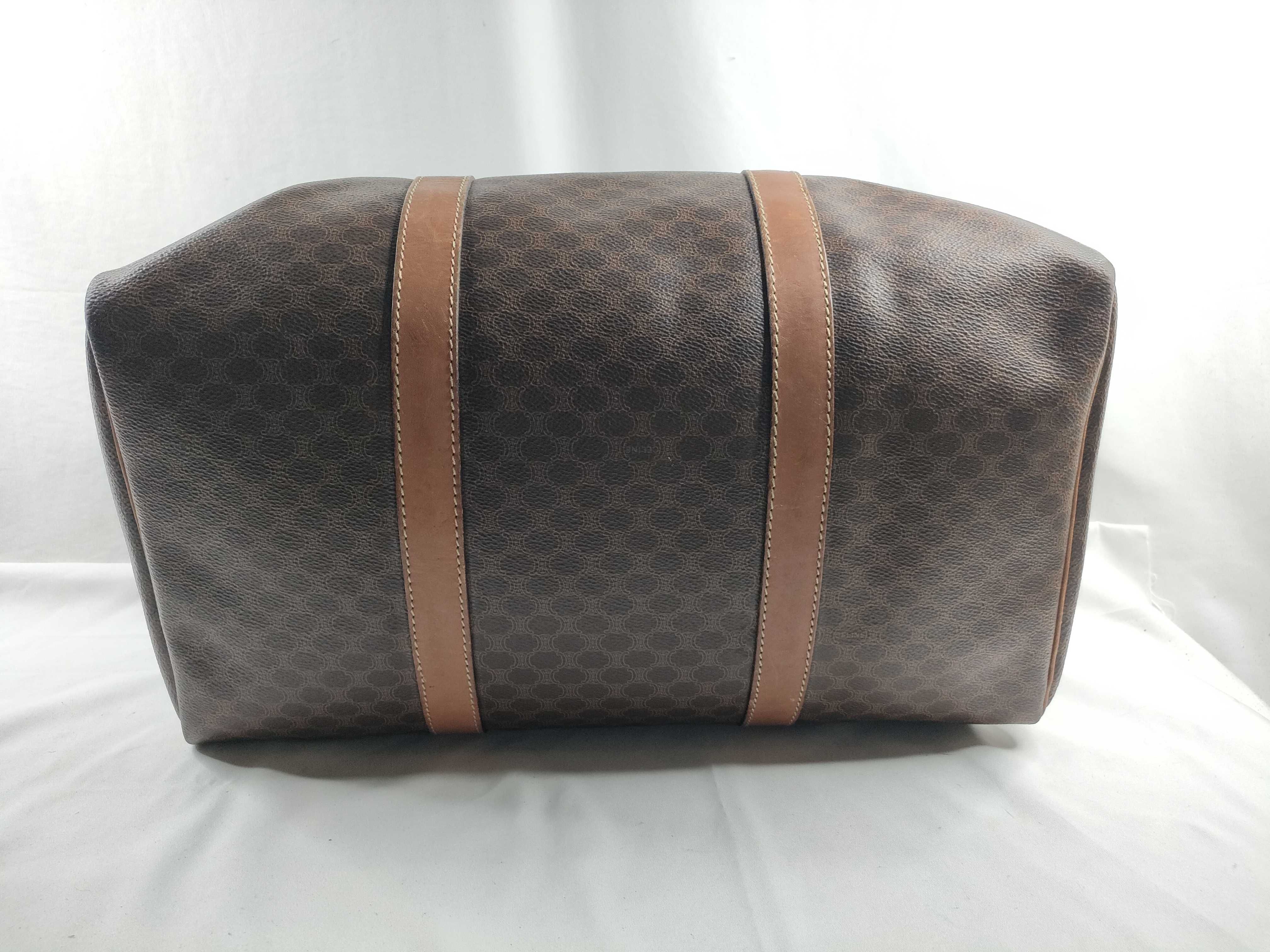 Boston Bag, Celine Macadam Triomphe Boston Bag, Large Capacity, Leather & PVC Boston Bag — view 4
