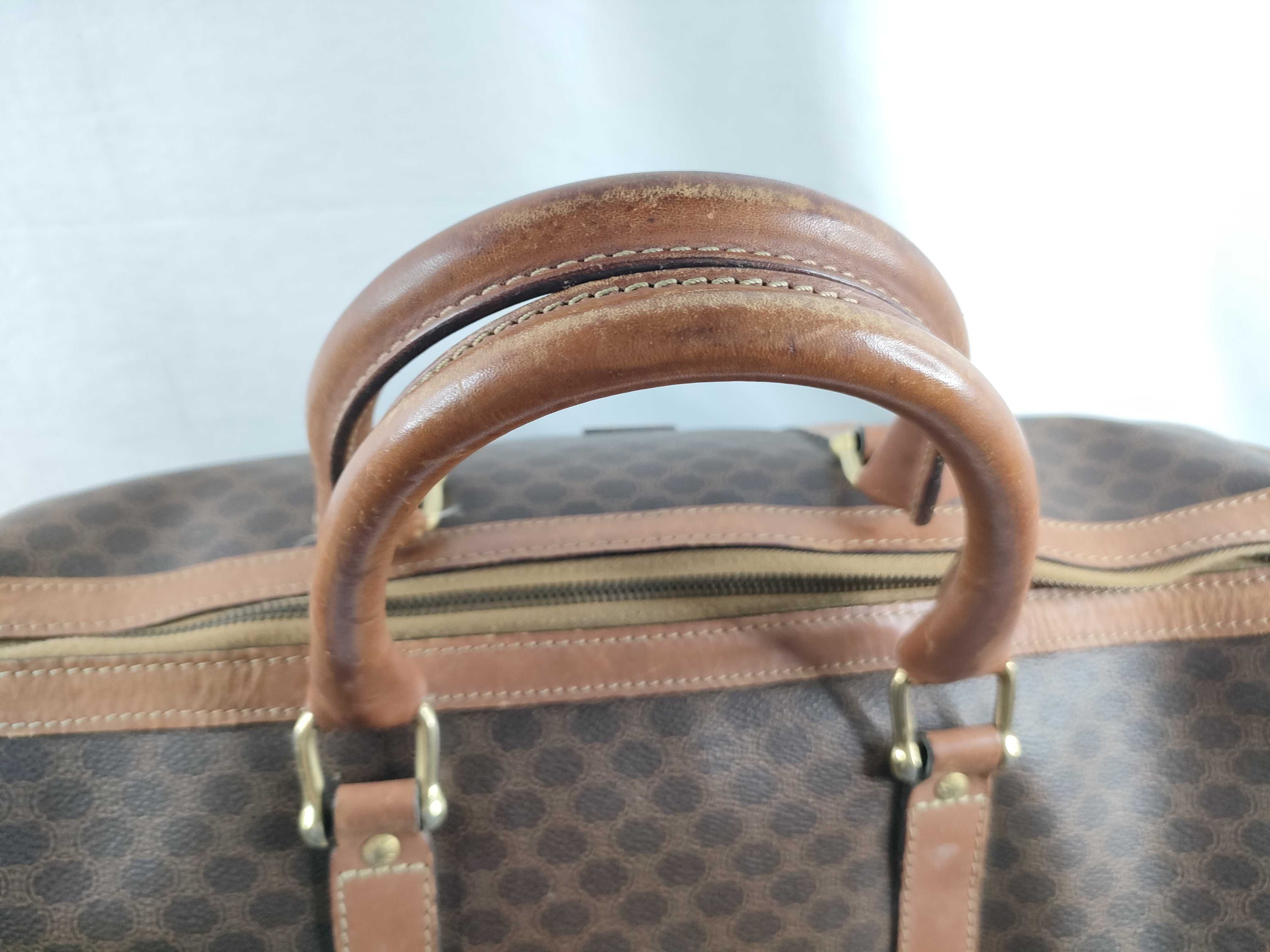 Boston Bag, Celine Macadam Triomphe Boston Bag, Large Capacity, Leather & PVC Boston Bag — view 7
