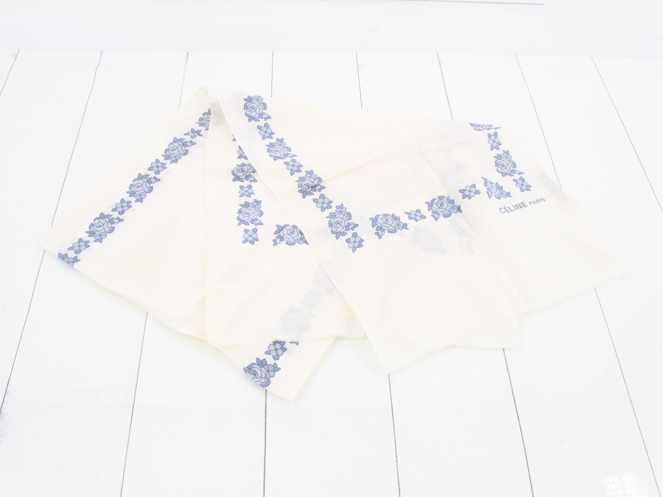 100% Silk Long Scarf with Rose Pattern — view 2
