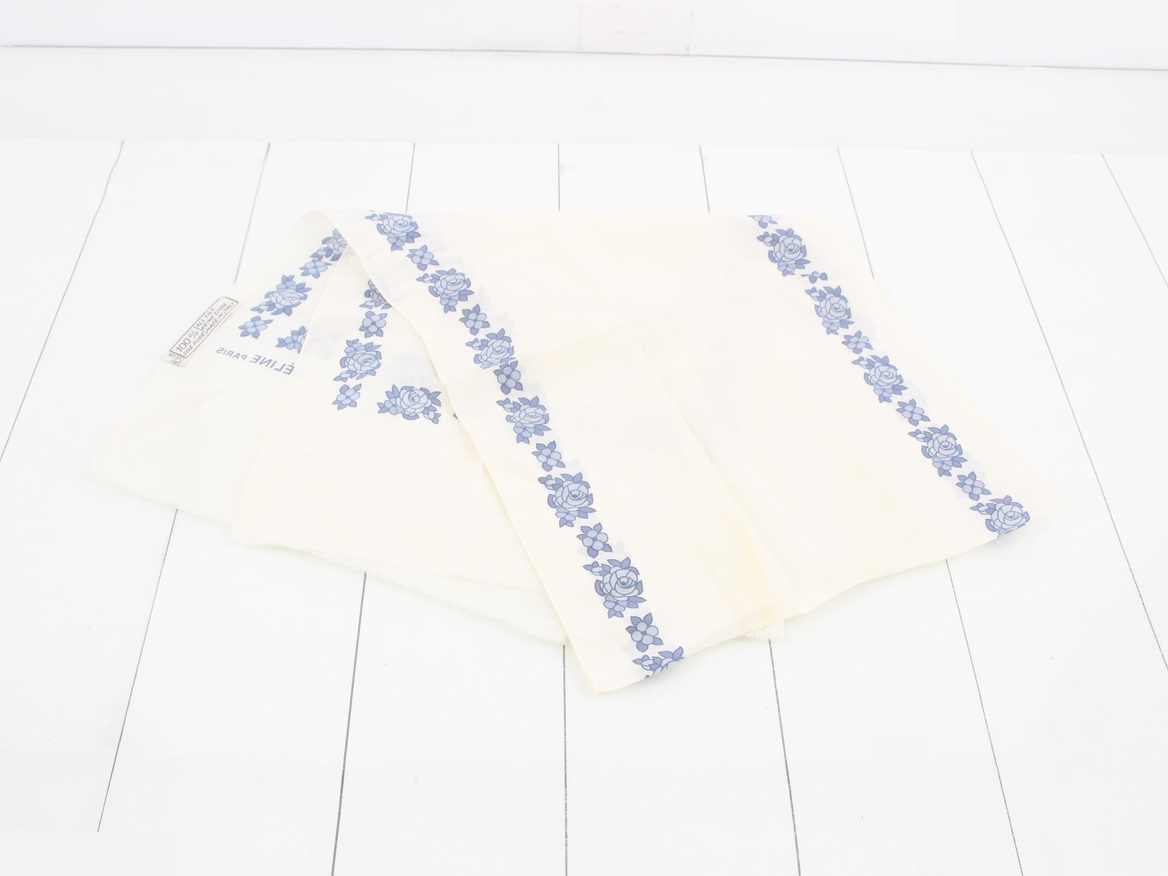 100% Silk Long Scarf with Rose Pattern — view 3