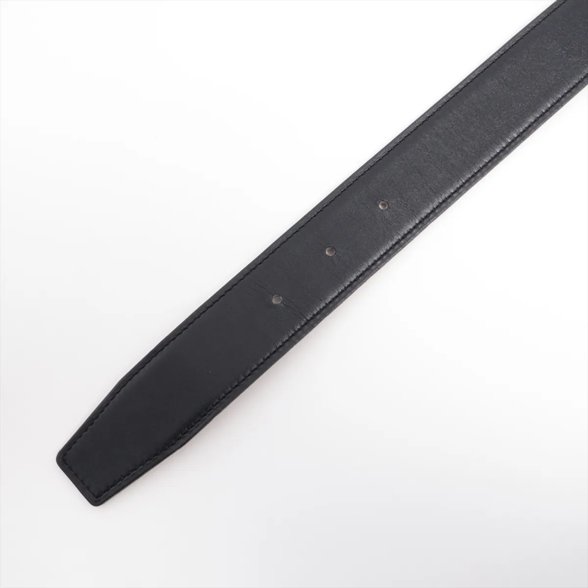 H Belt H:2004 Belt 70 Leather Black x Gold — view 3