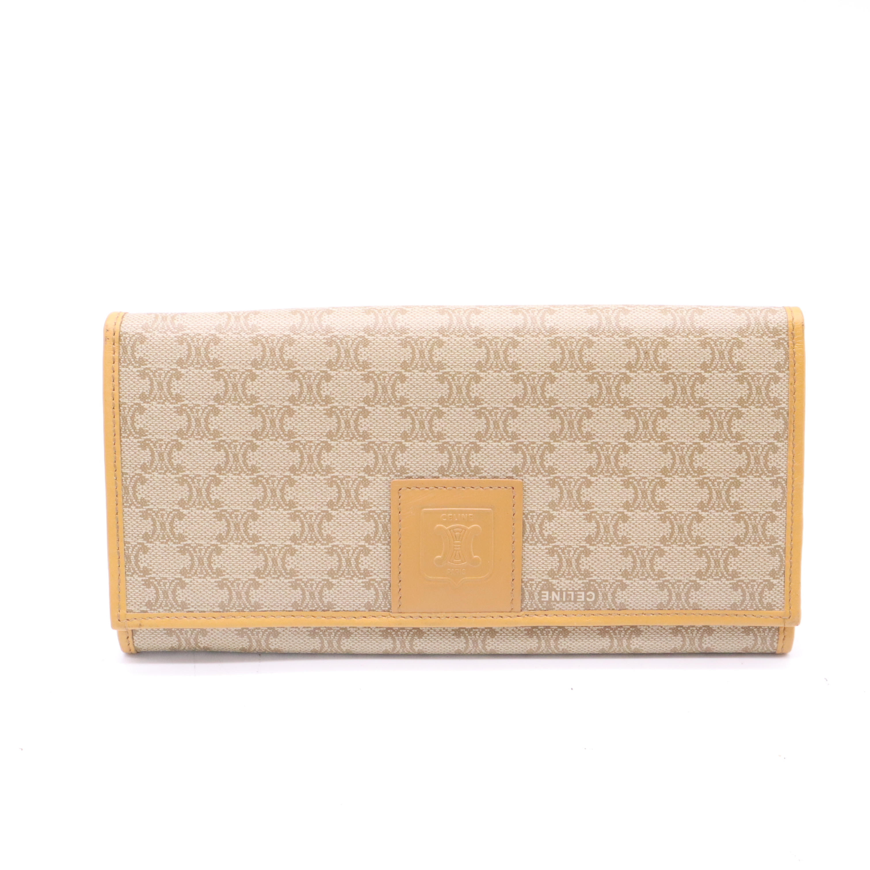 Macadam Leather Brown Long Wallet