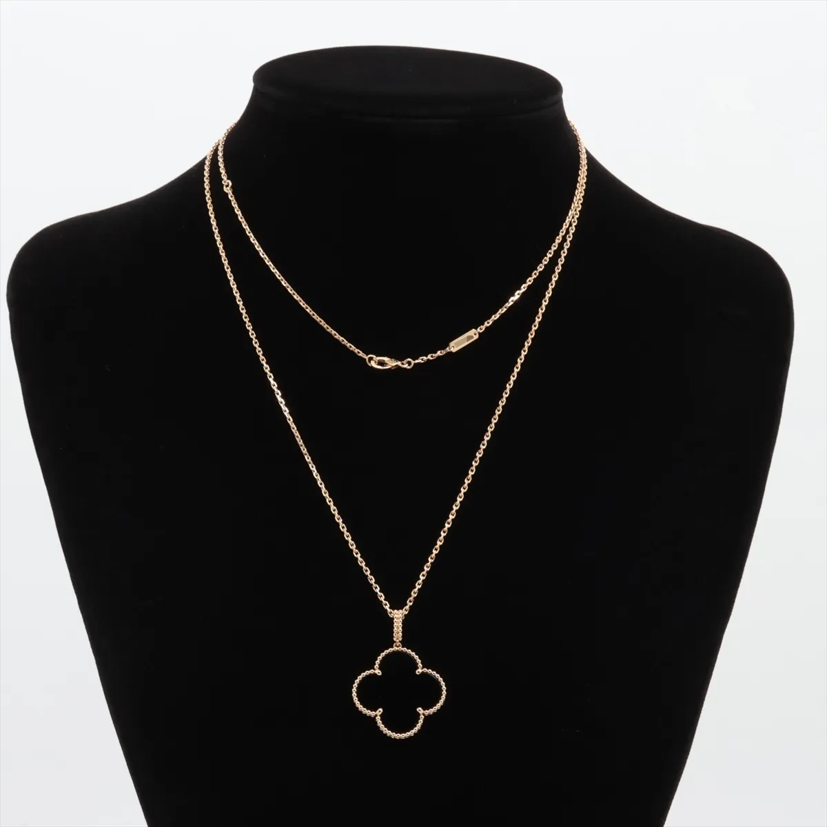 Magic Alhambra Long Onyx Necklace, 750 (Yellow Gold), 15.9g, JE275569. Hallmark damaged, — view 5