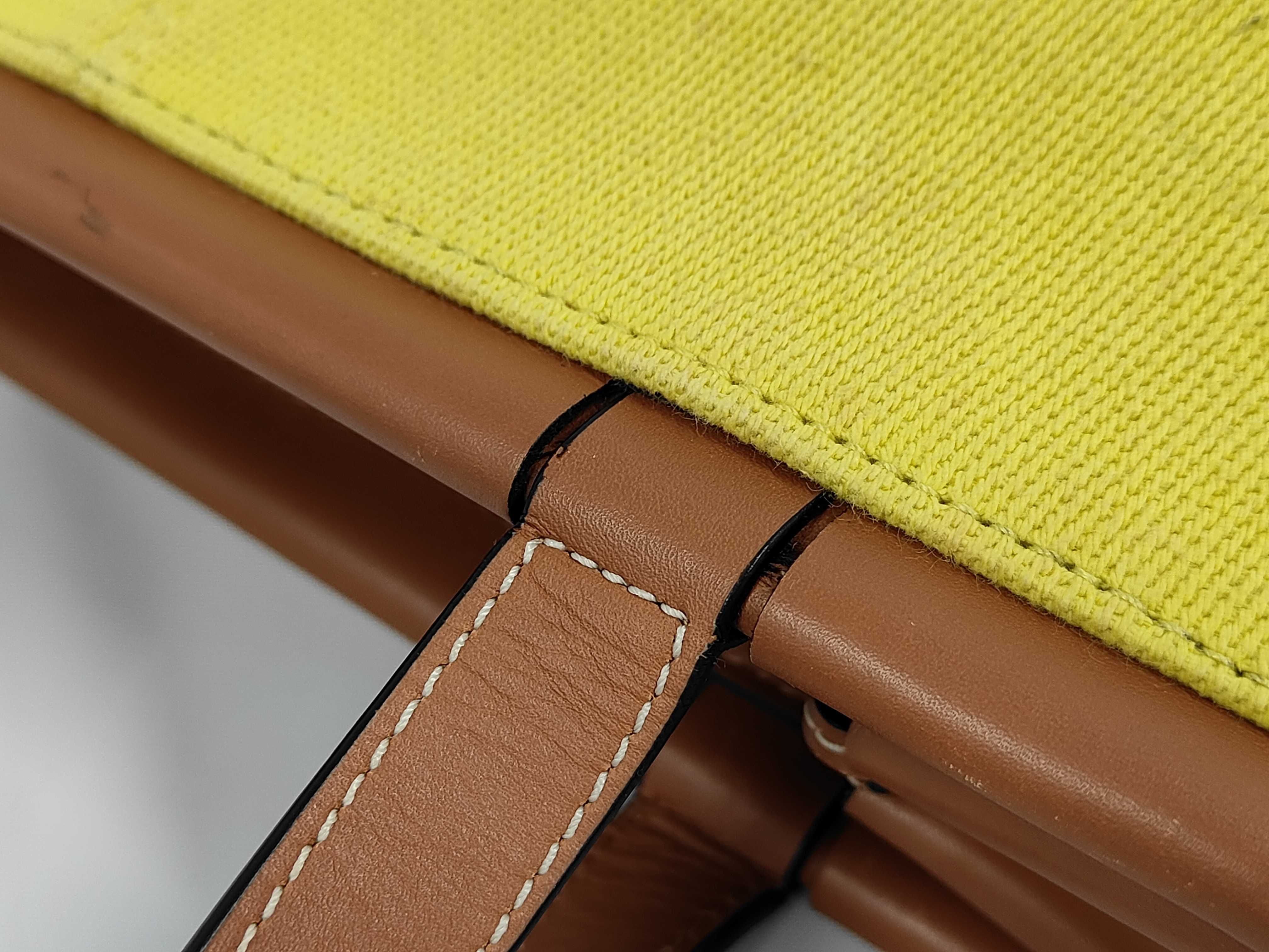 Leather Cushion Tote, Yellow-Brown Tote Bag — view 6
