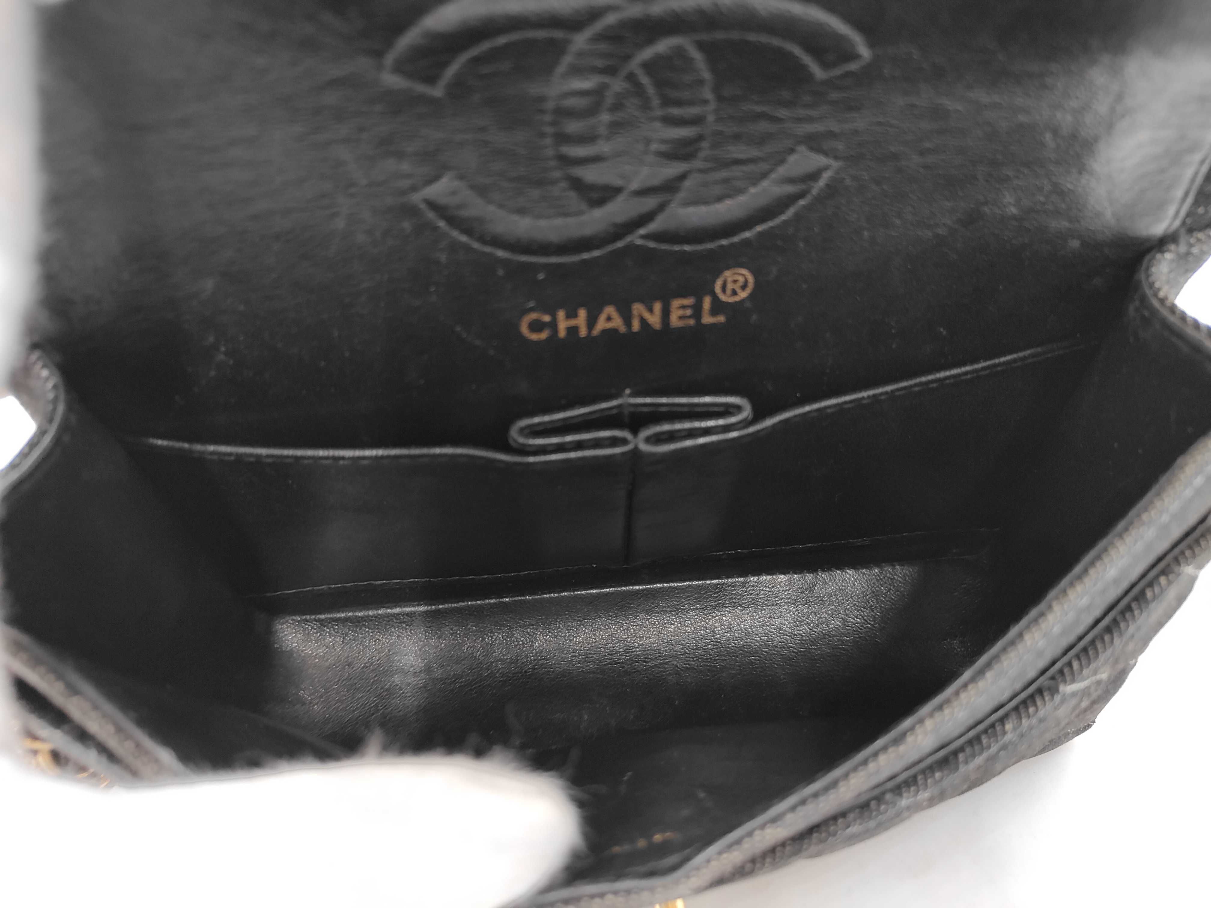 Double Flap Denim Black Shoulder Bag #5 — view 11