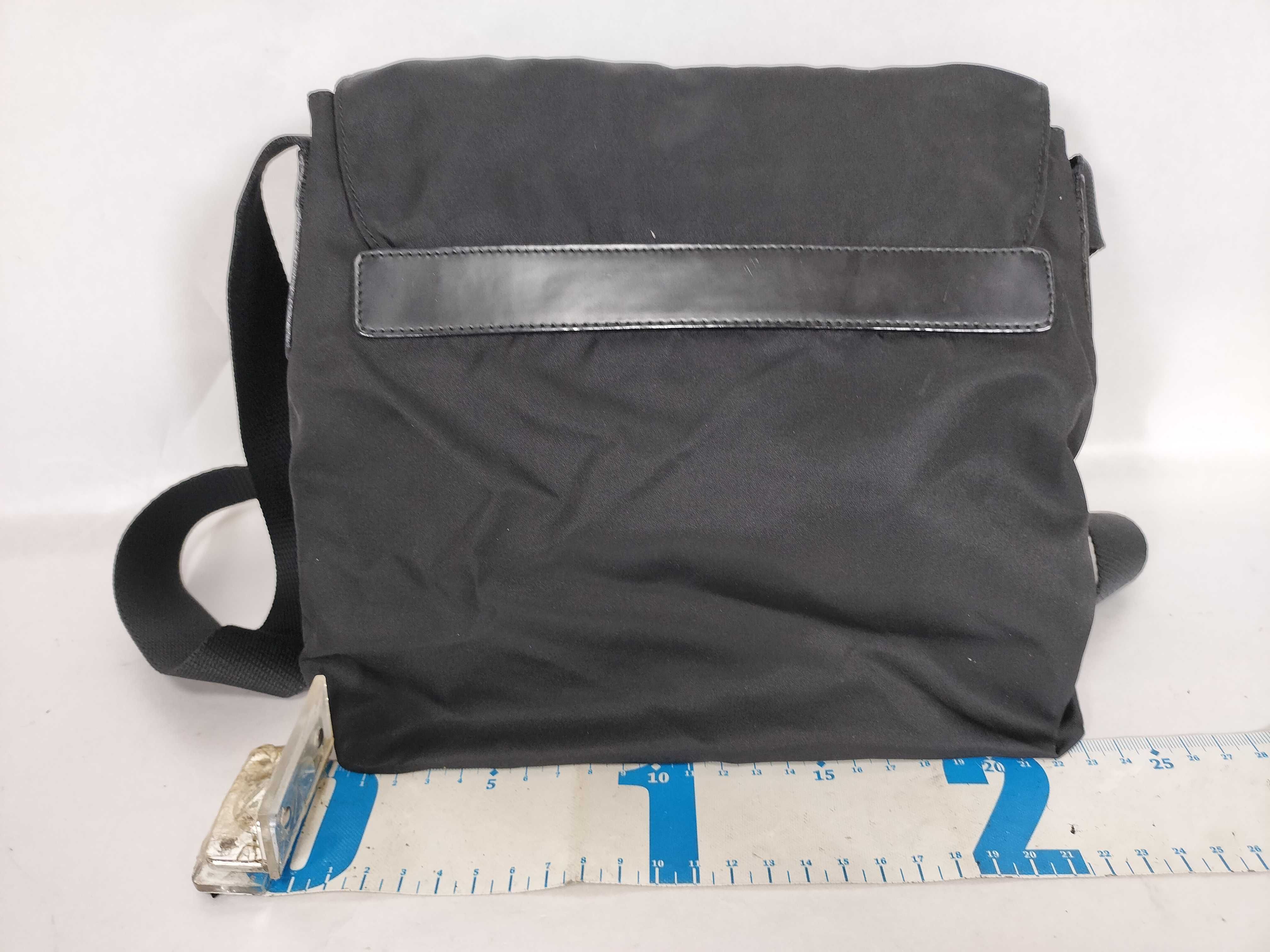 Nylon Shoulder Bag with Triangle Logo — view 2