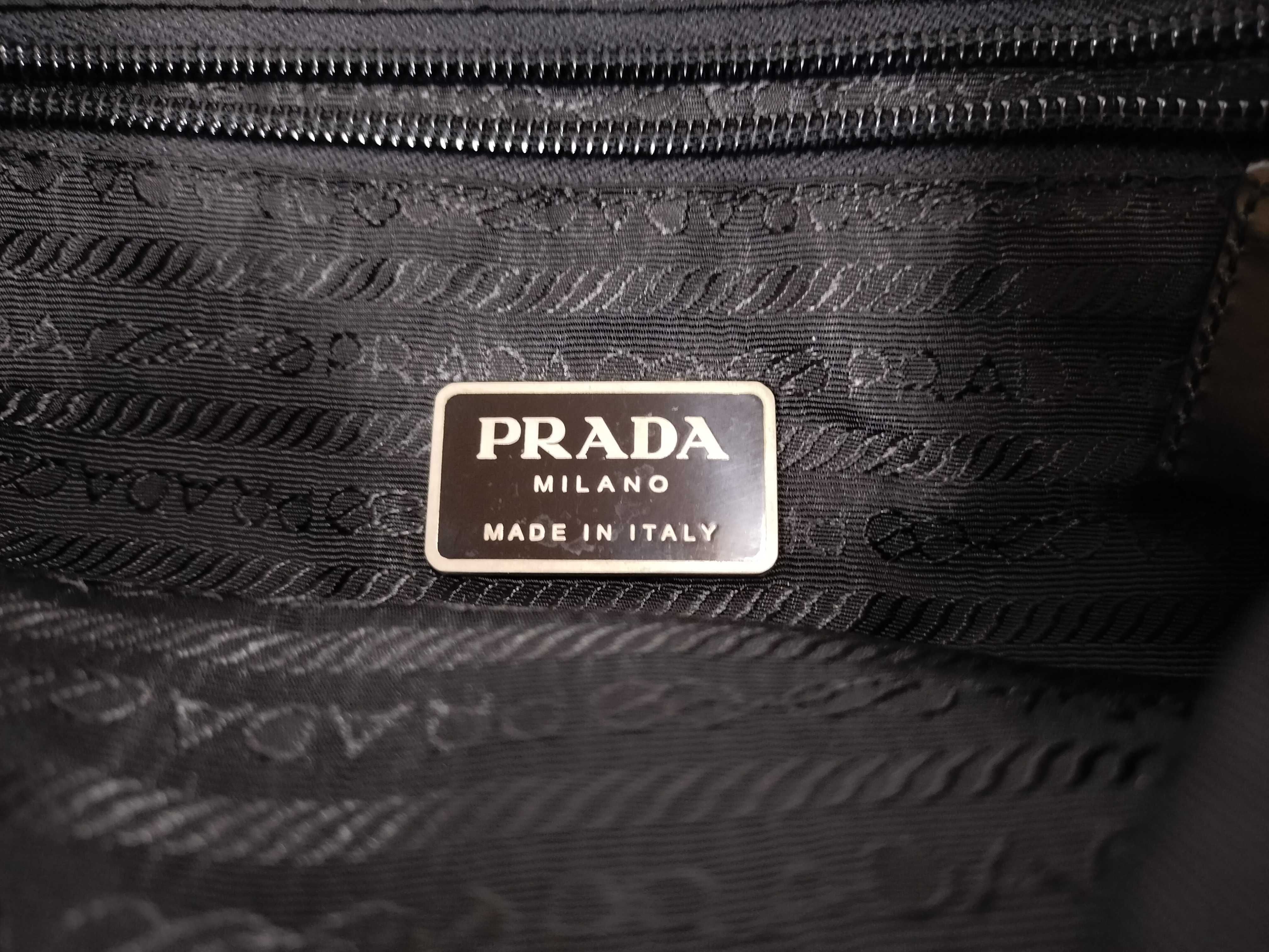 Nylon Shoulder Bag with Triangle Logo — view 11
