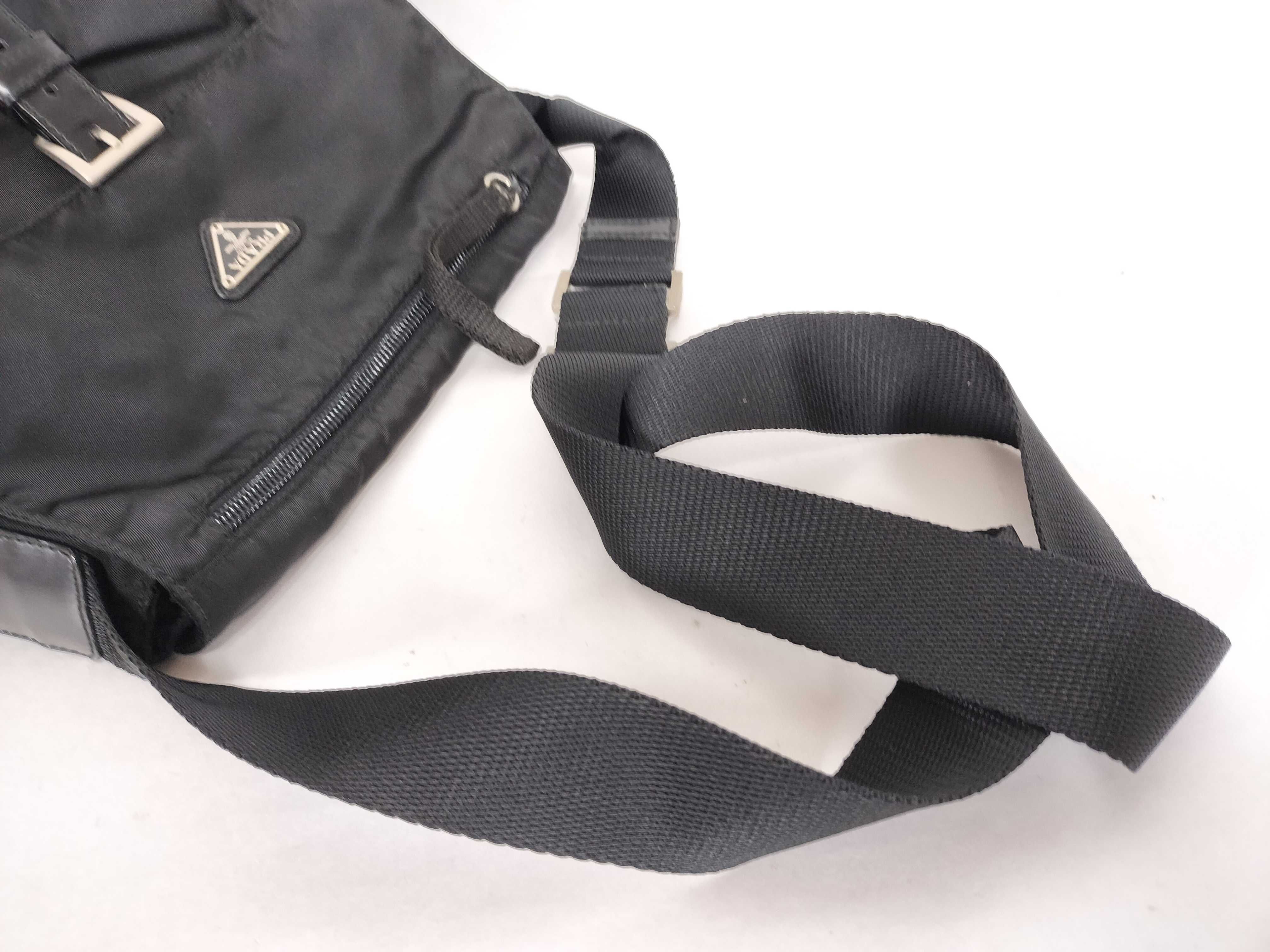 Nylon Shoulder Bag with Triangle Logo — view 3
