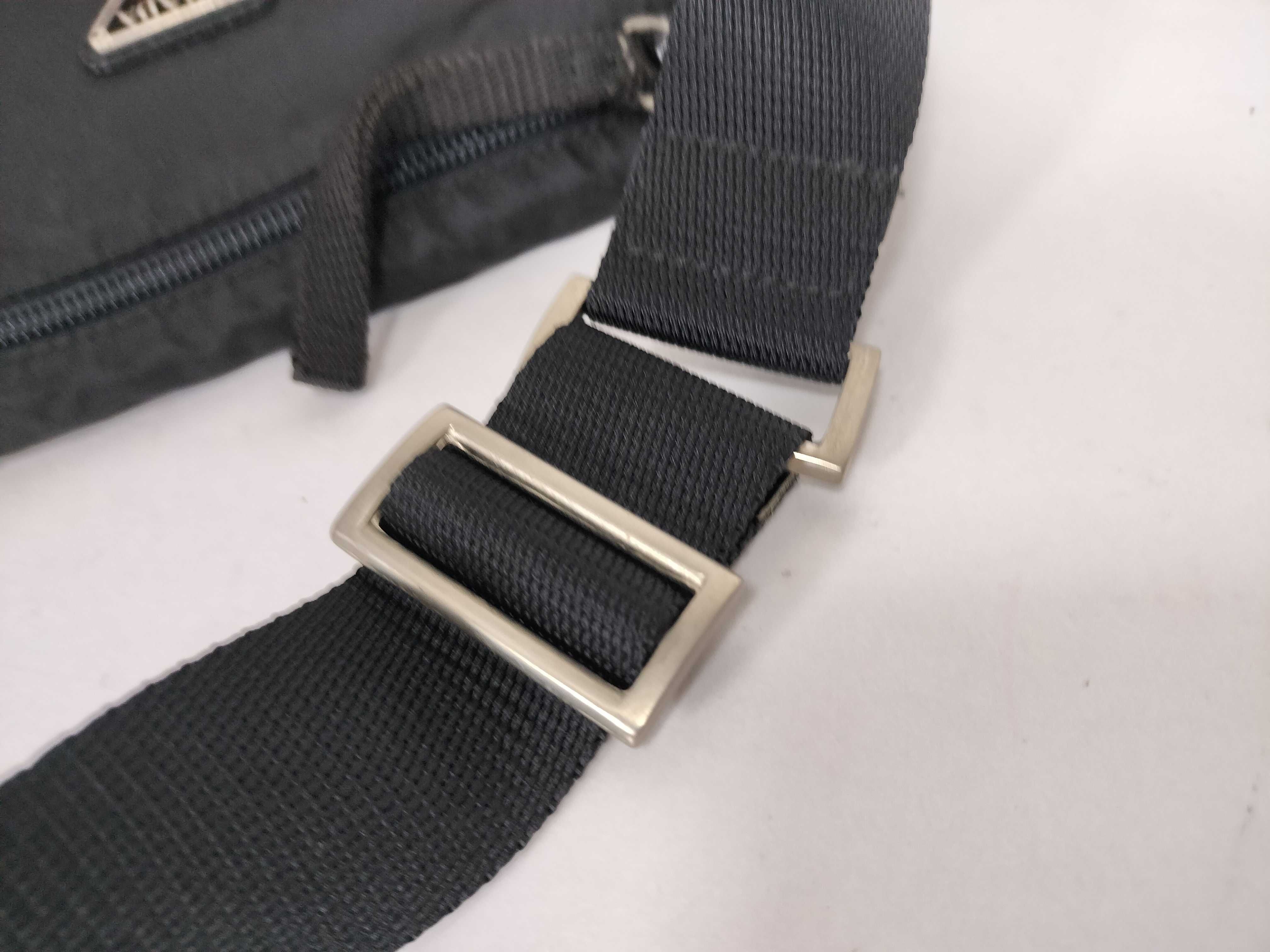 Nylon Shoulder Bag with Triangle Logo — view 4