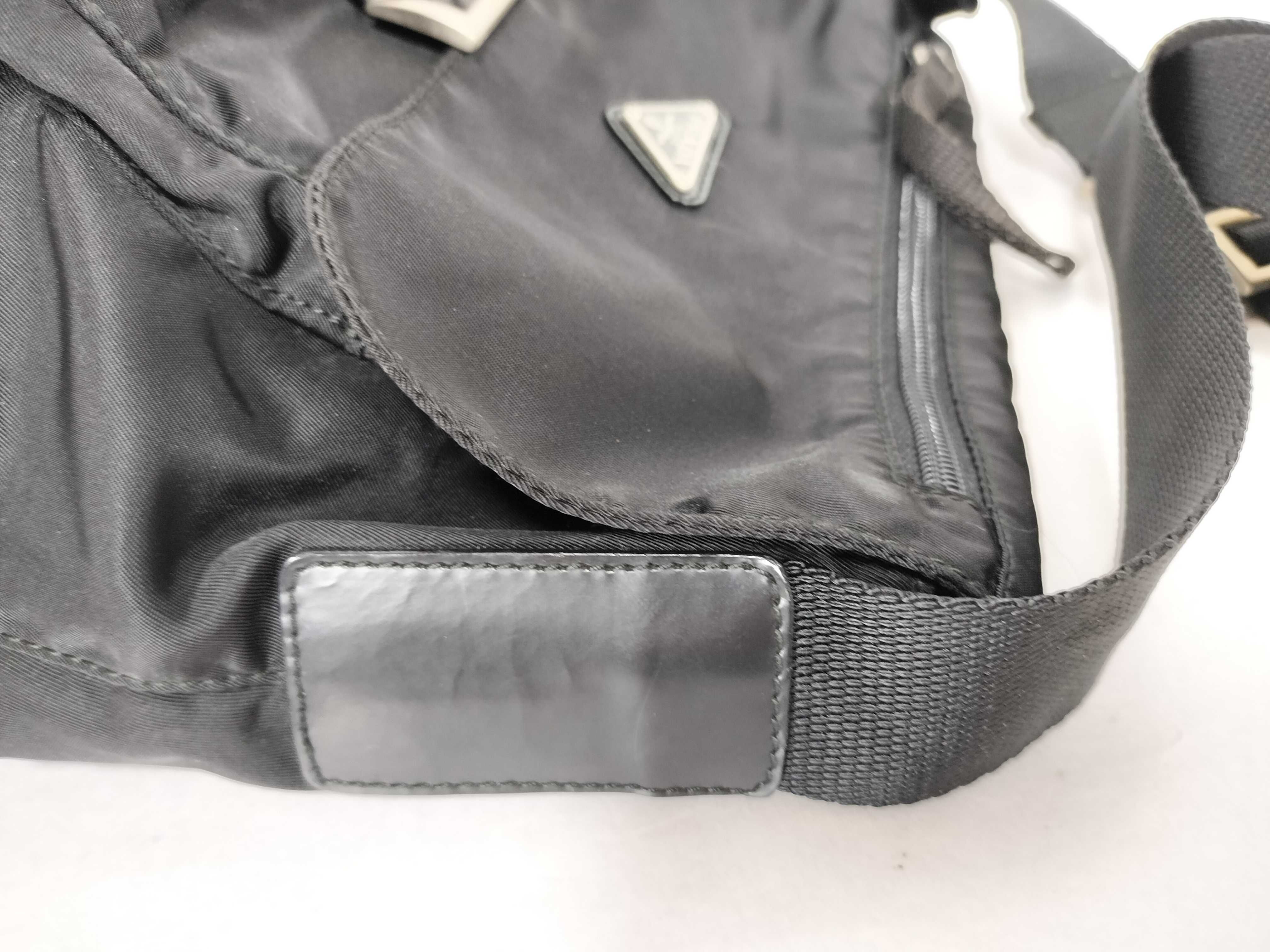 Nylon Shoulder Bag with Triangle Logo — view 5