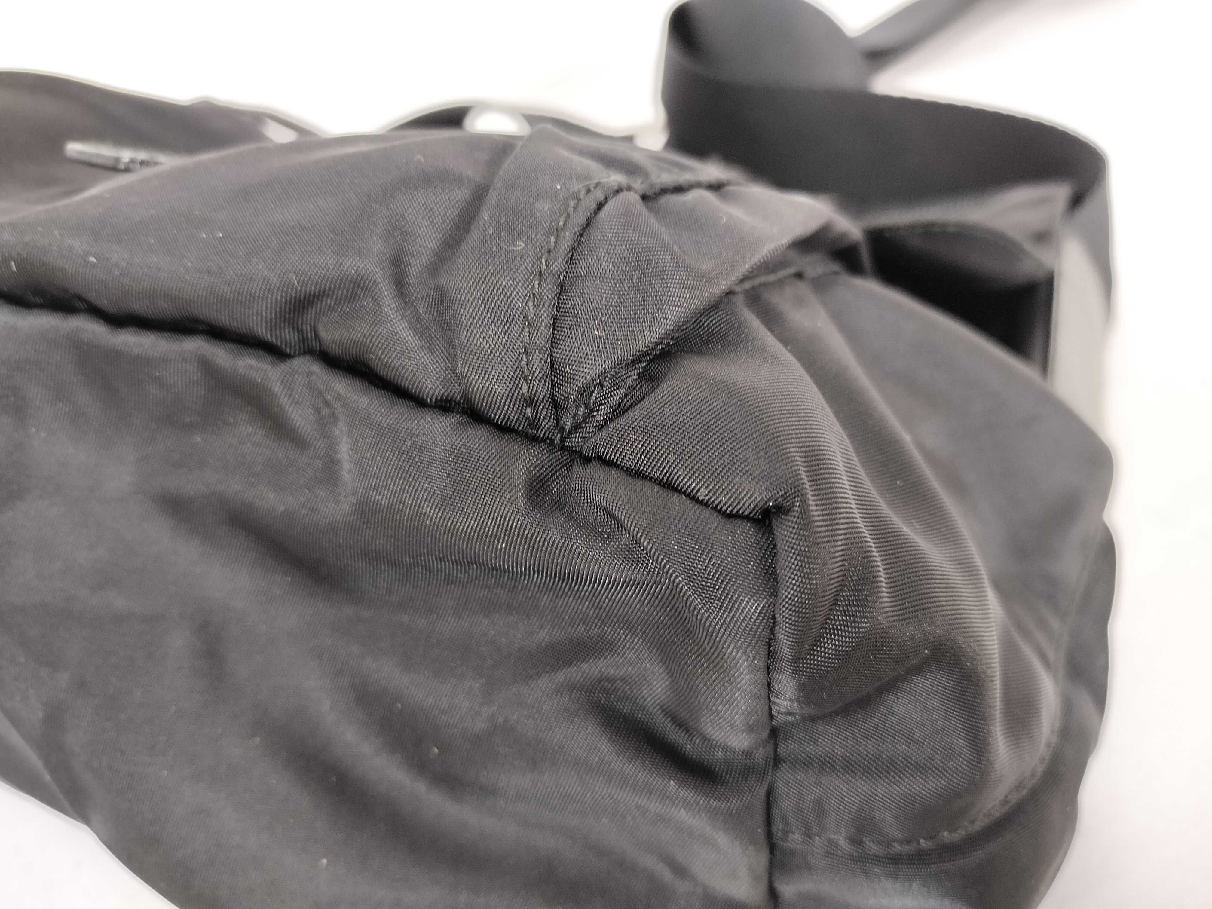 Nylon Shoulder Bag with Triangle Logo — view 6