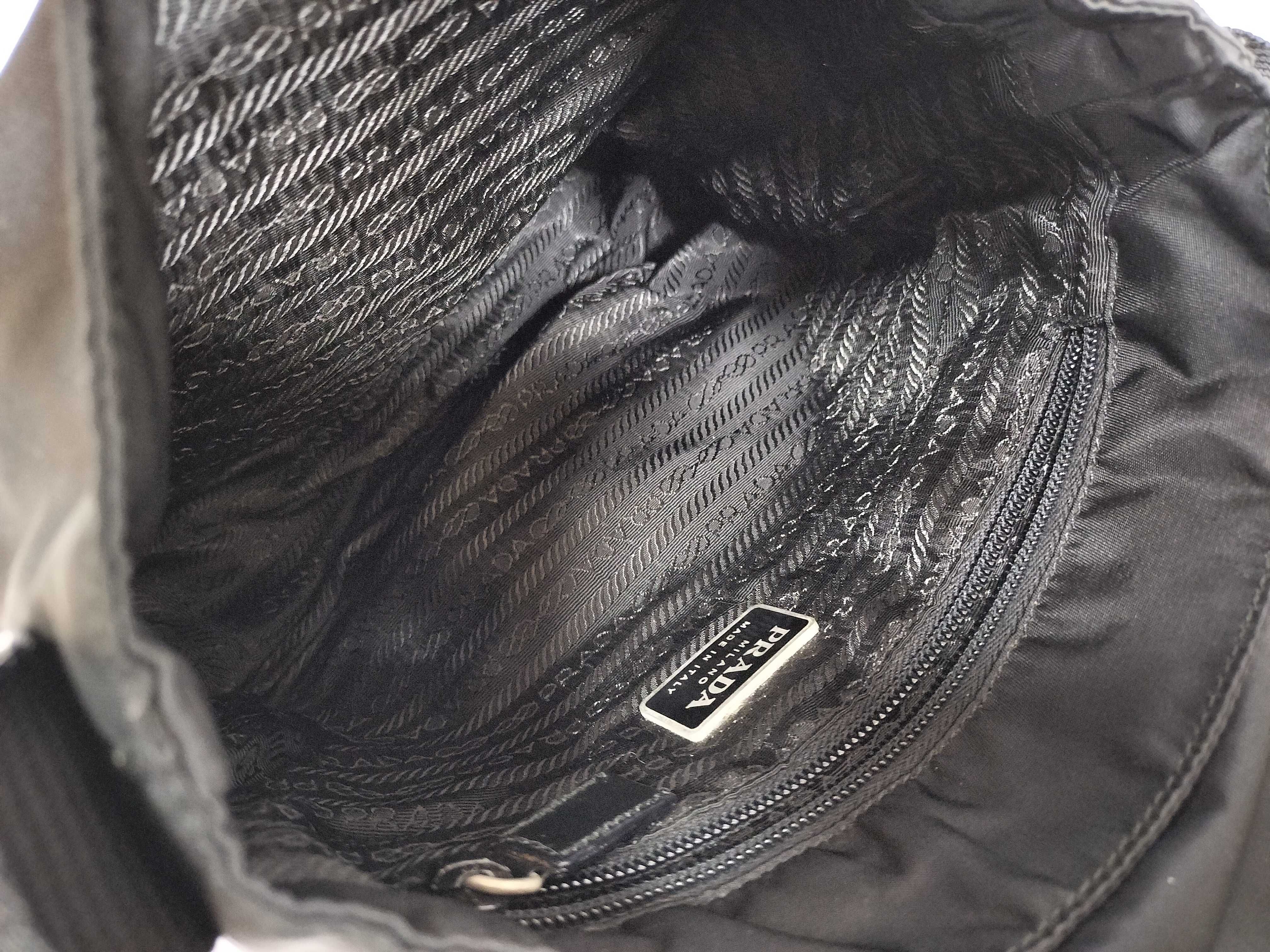 Nylon Shoulder Bag with Triangle Logo — view 9