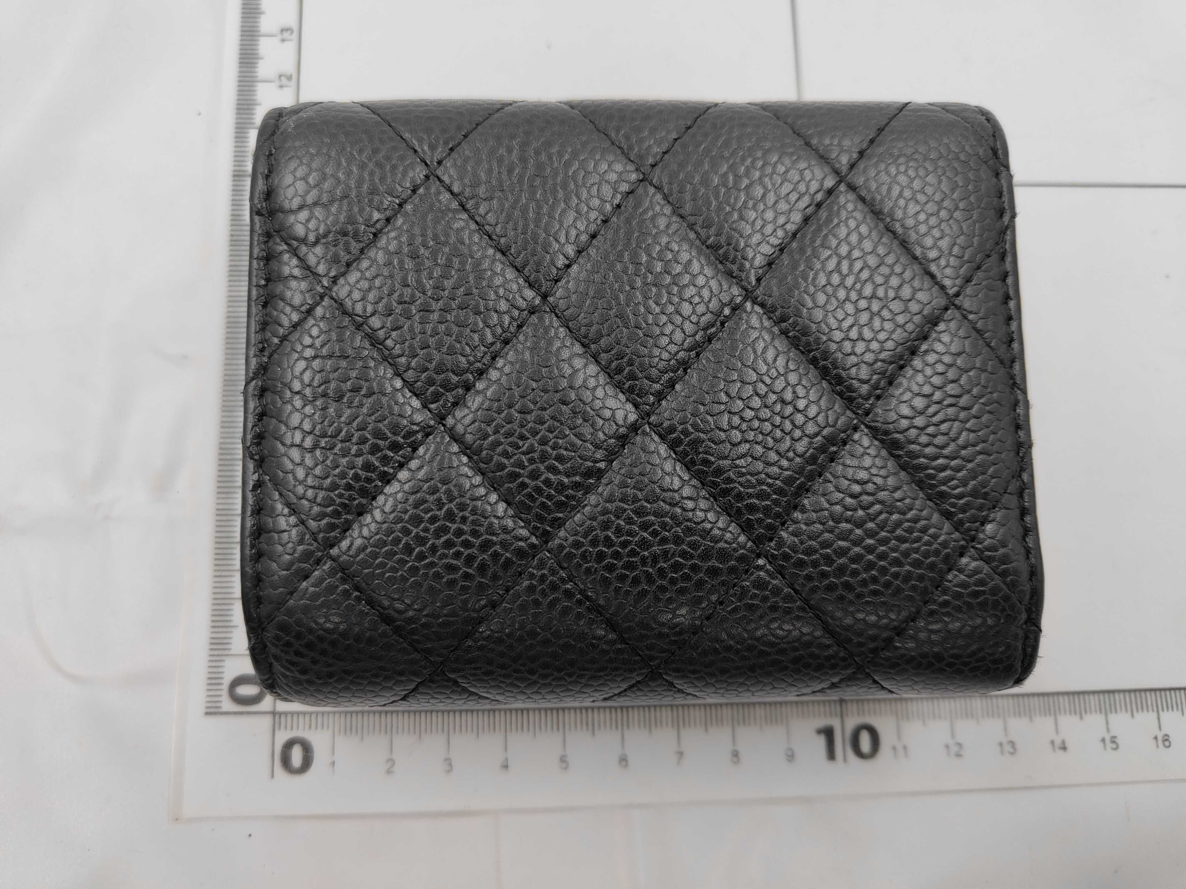 Compact Wallet, Caviar Leather — view 2