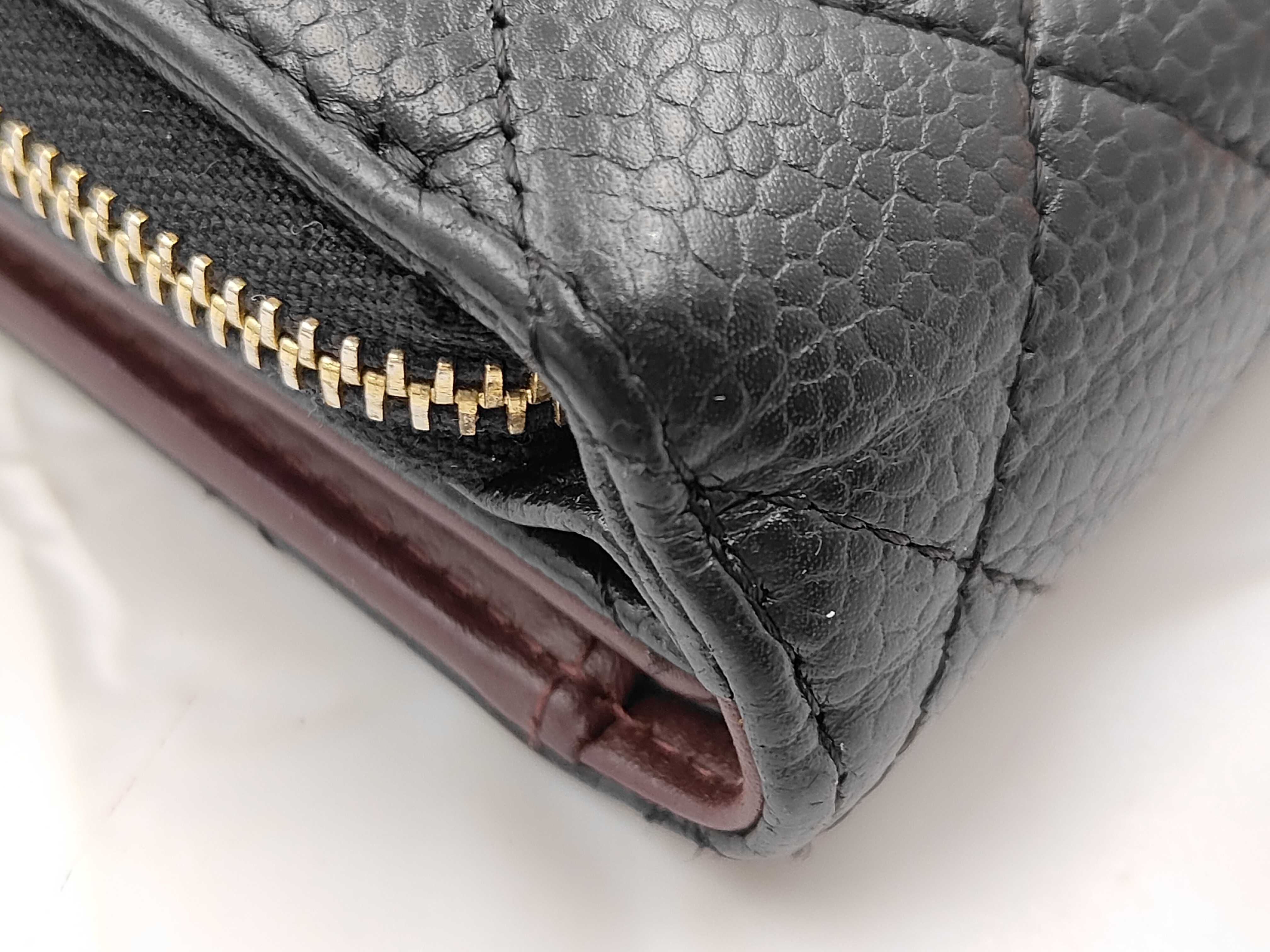 Compact Wallet, Caviar Leather — view 3